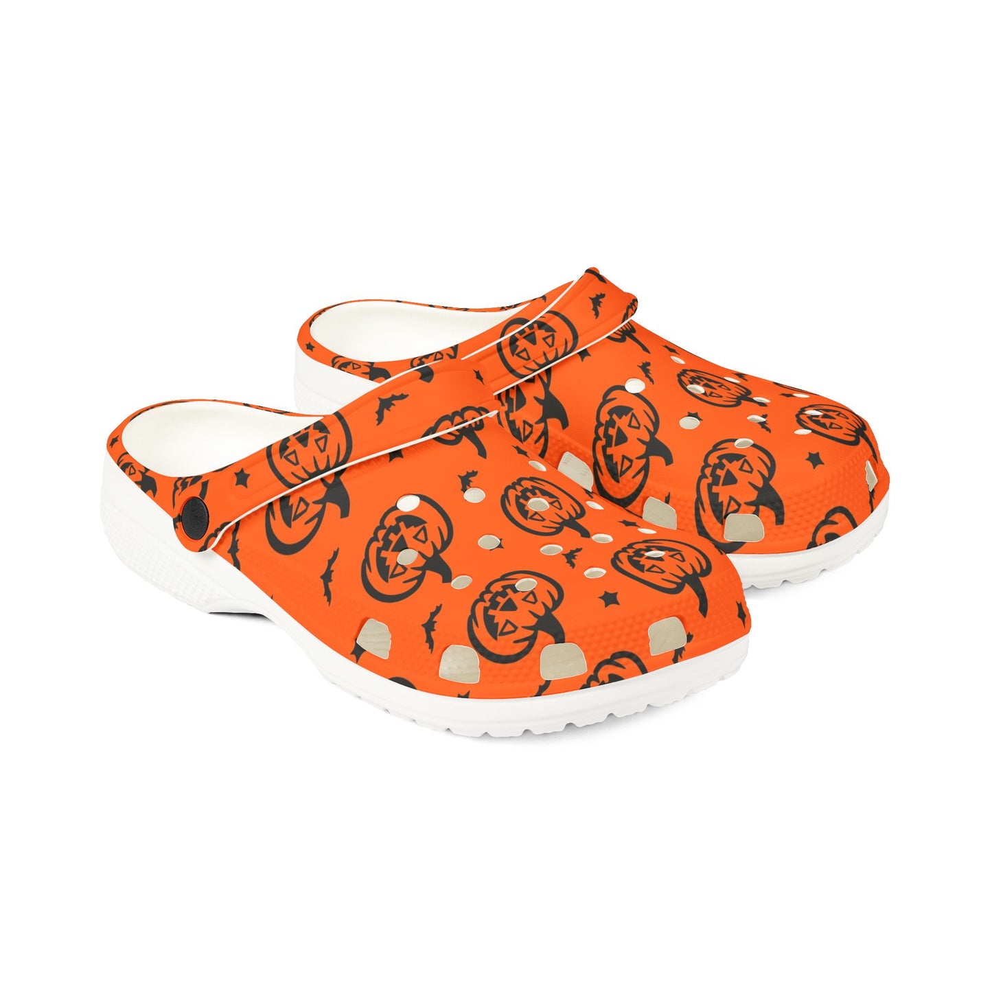 Pumpkin Pattern EVA Foam Clogs | Fun Halloween Footwear, Comfortable House Shoes, Festive Garden Shoes, Unique Gifting Idea