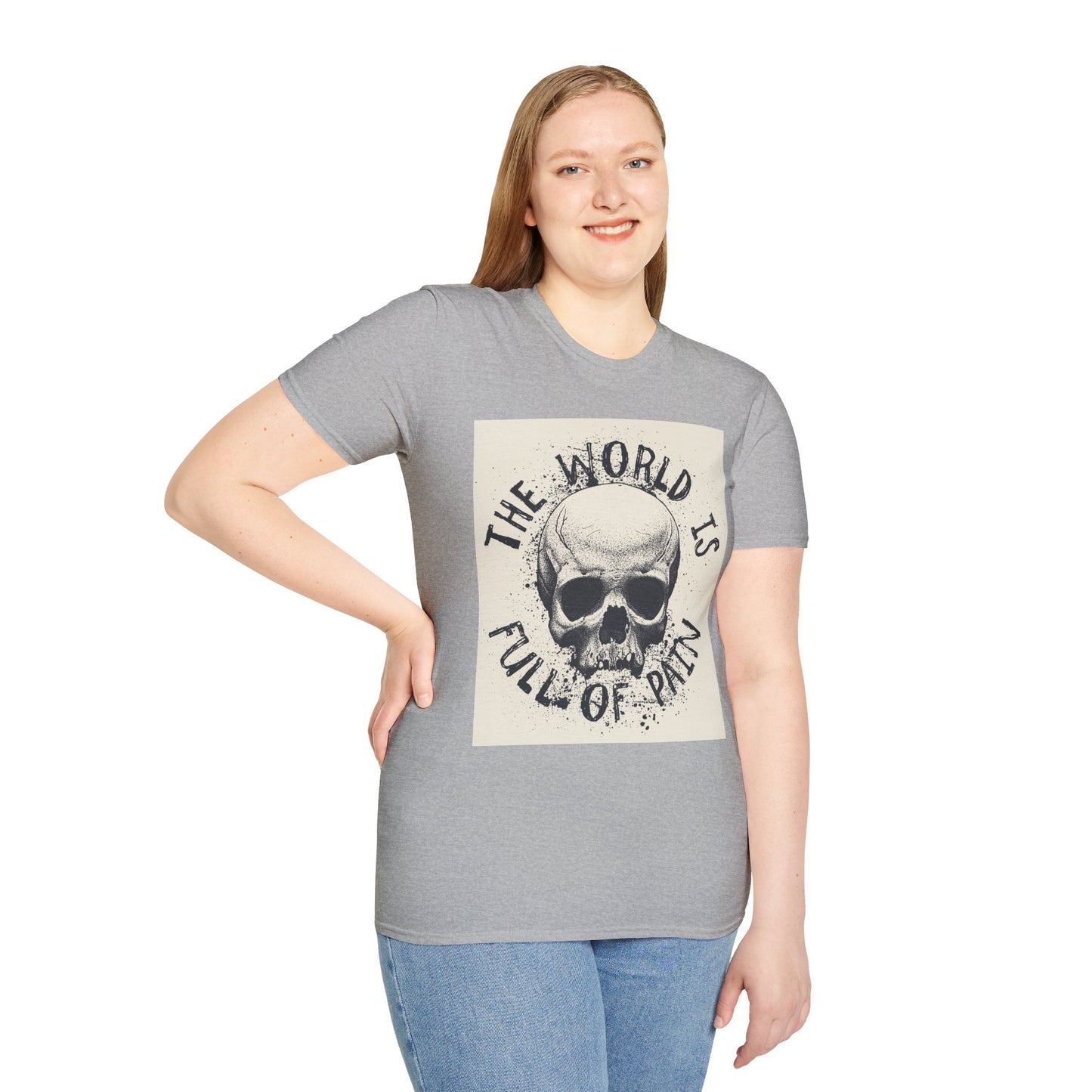 Skull Graphic Unisex T-Shirt - Edgy Casual Wear for Comfort & Style, Grunge Fashion, Gift for Him/Her, Halloween Outfit, Alternative Apparel