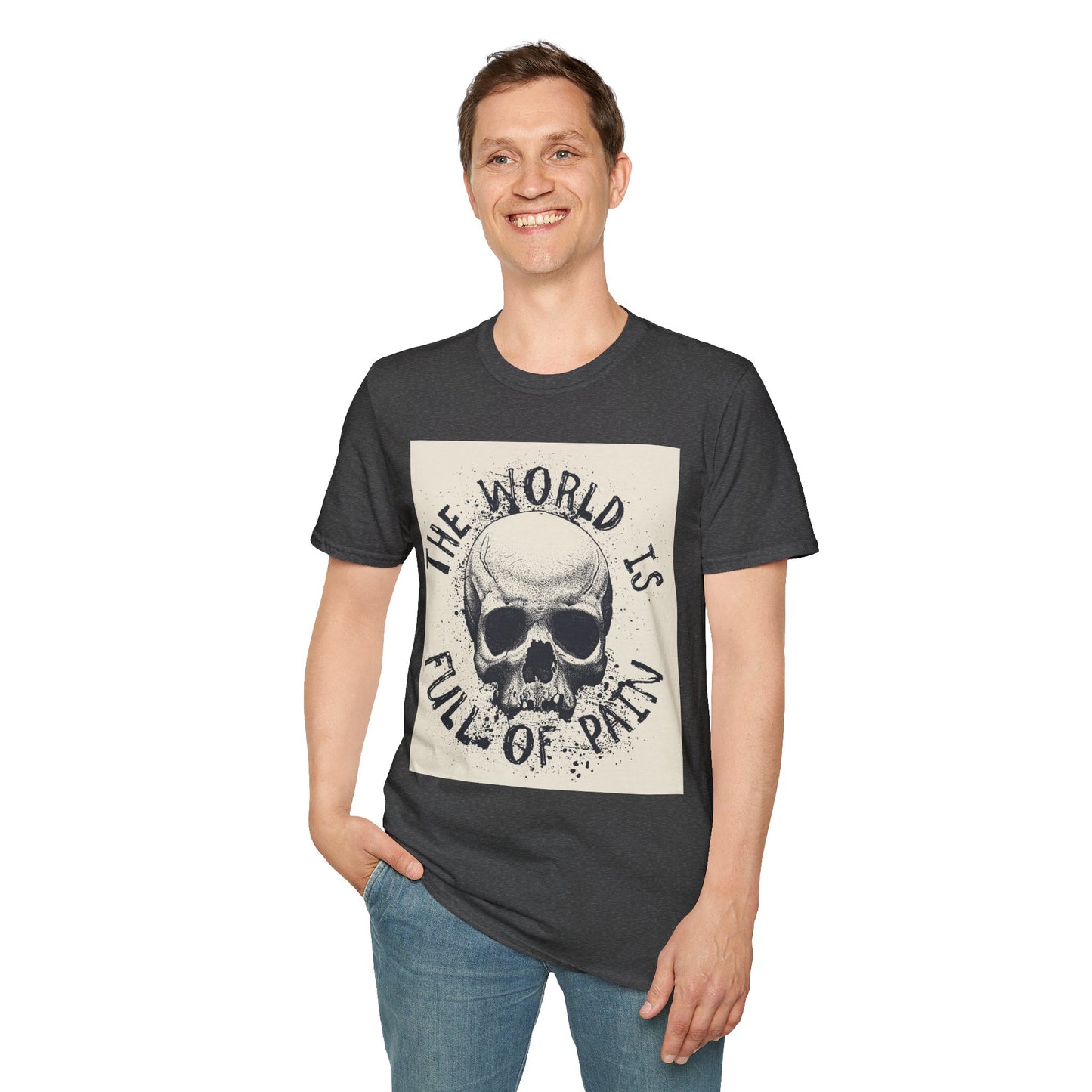Skull Graphic Unisex T-Shirt - Edgy Casual Wear for Comfort & Style, Grunge Fashion, Gift for Him/Her, Halloween Outfit, Alternative Apparel