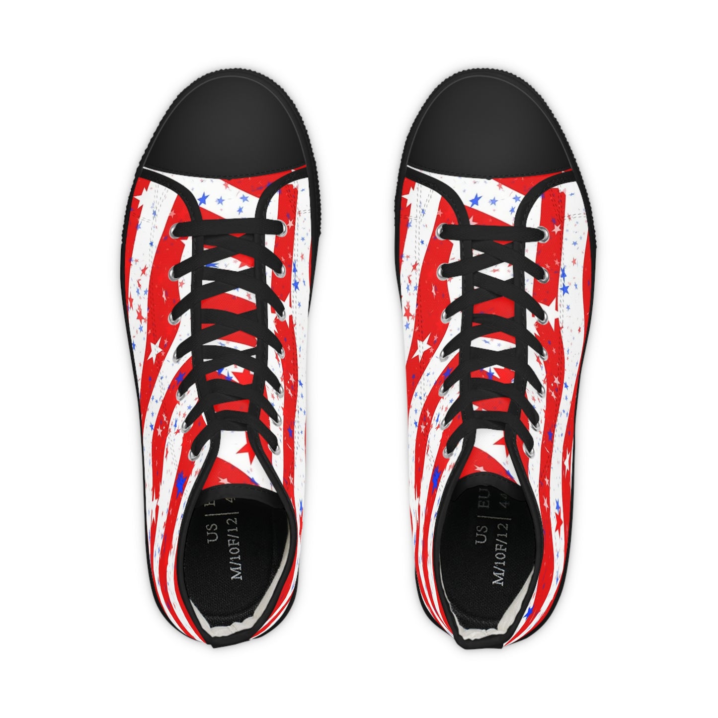 Patriotic High Top Sneakers | Independence Day Footwear, 4th of July Shoes, Red White Blue Sneakers, Summer Style, Casual Sneakers