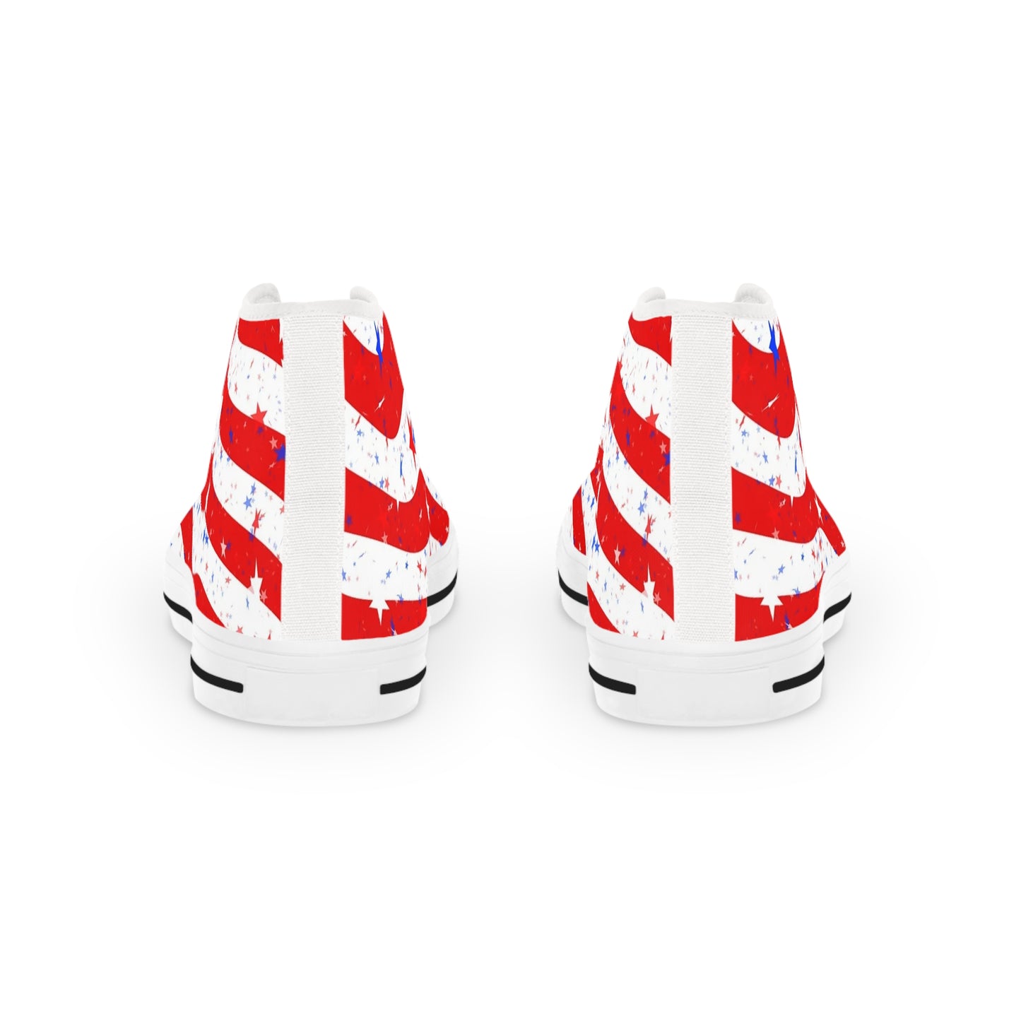 Patriotic High Top Sneakers | Independence Day Footwear, 4th of July Shoes, Red White Blue Sneakers, Summer Style, Casual Sneakers
