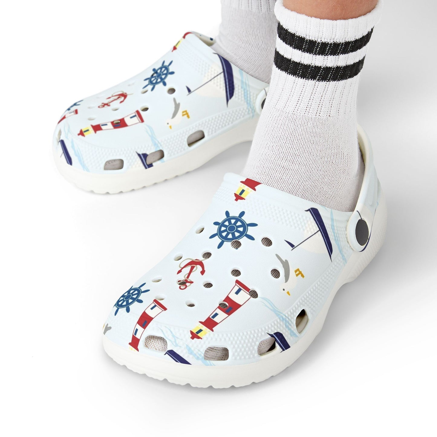 Nautical Kid's Clogs | Fun Foam Shoes for Playtime, Beach Days, Summer Adventures, Perfect Gift for Young Explorers