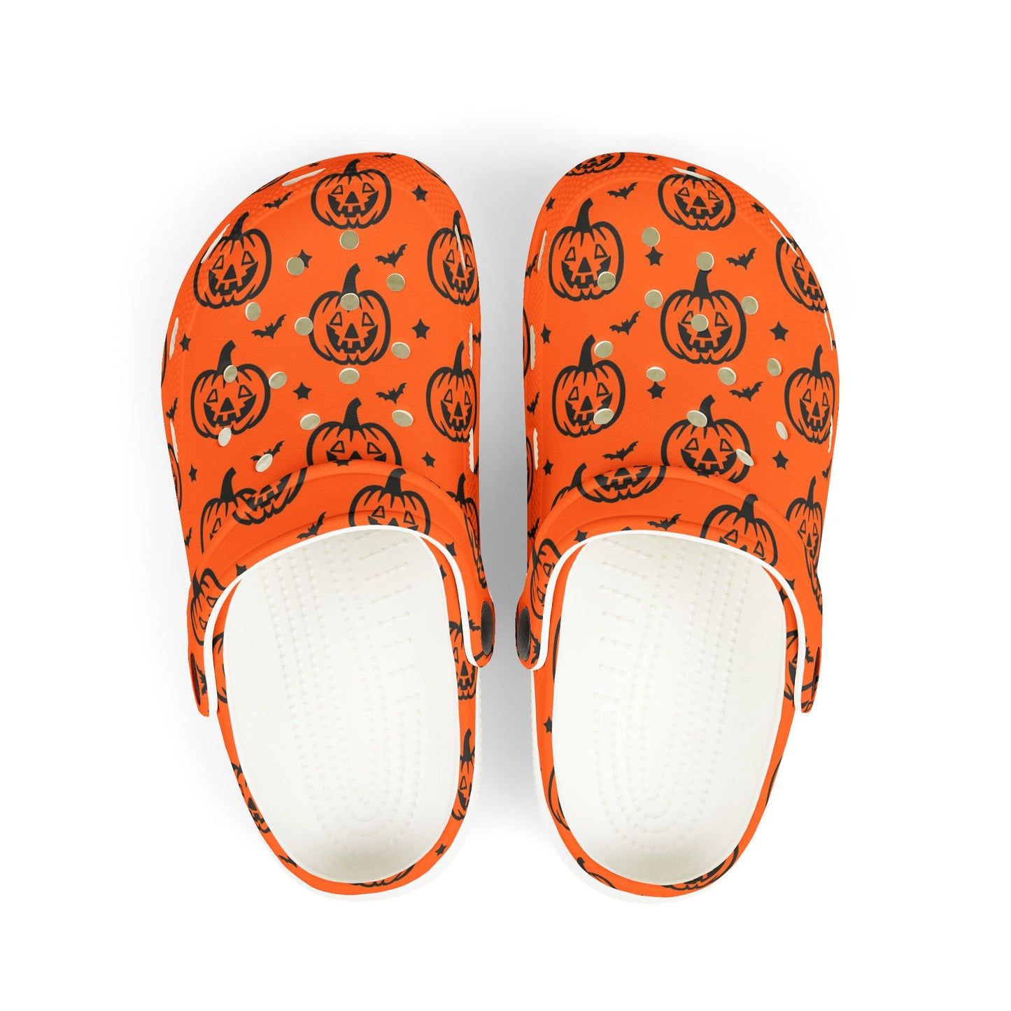Halloween Pumpkin Kid's Clogs, Fun Foam Shoes, Playful Halloween Footwear, Toddler Halloween Accessories, Kids Holiday Shoes