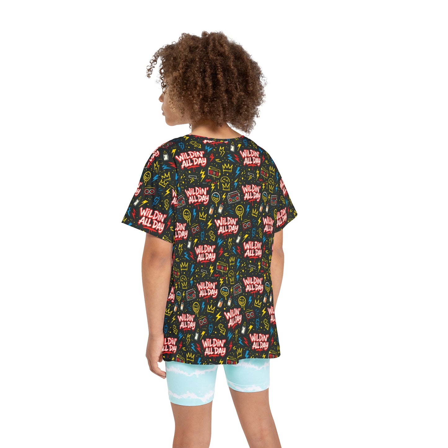 Kids Wildin' All Day Sports Jersey - Fun Sports Tee for Active Kids, Perfect for Birthdays, Sports Events, Playdates, and Summer Activities
