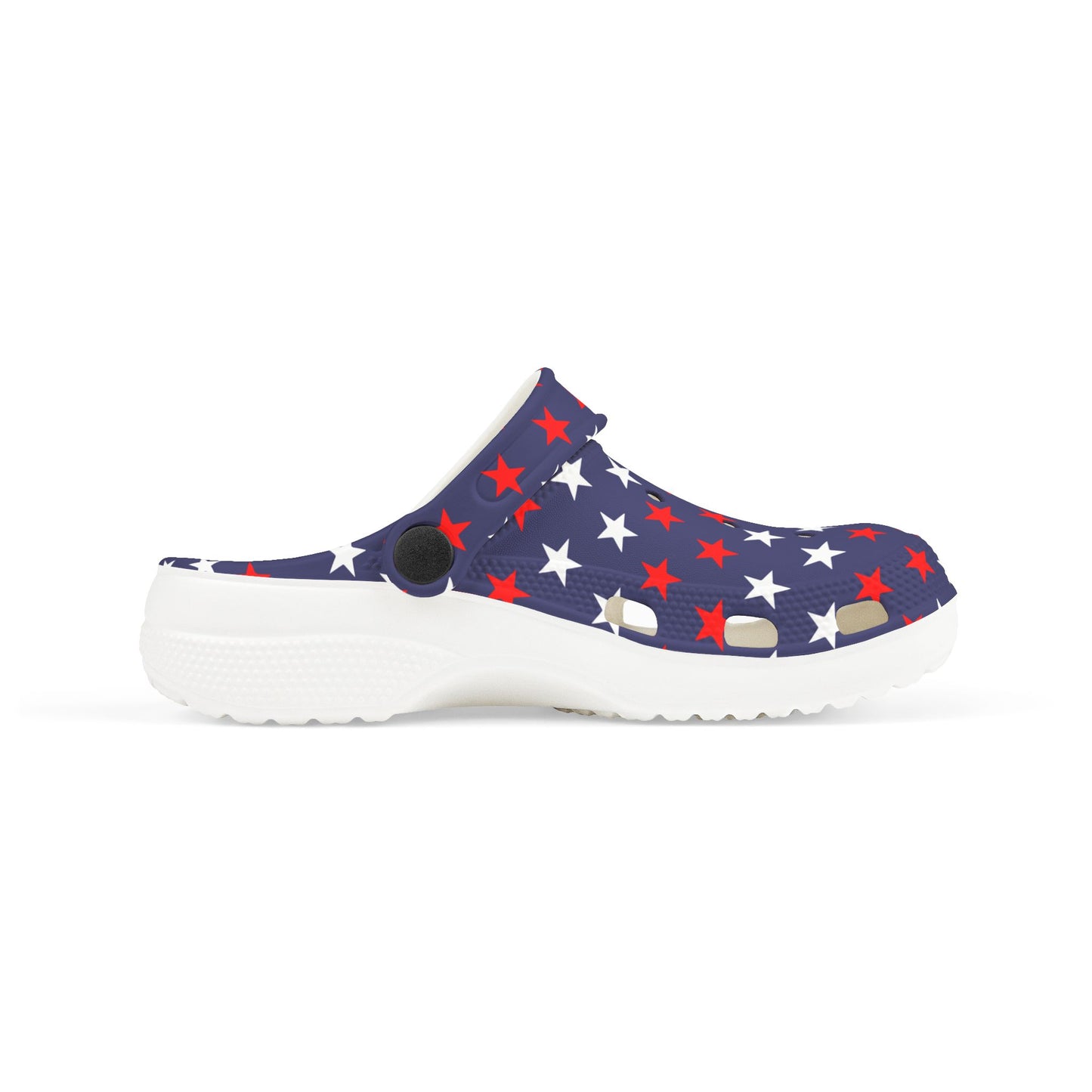 Patriotic Kid's EVA Foam Clogs, Colorful Starry Clogs for Play, Summer Sandals, Holiday Footwear, Kid's Garden Shoes