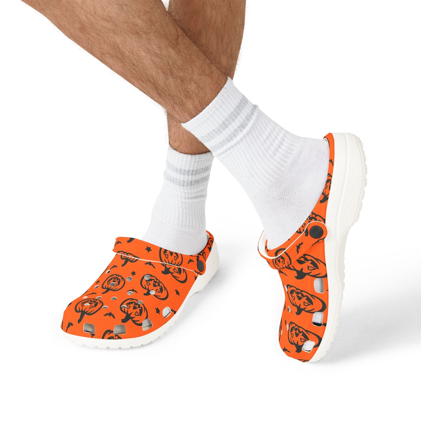 Pumpkin Pattern EVA Foam Clogs | Fun Halloween Footwear, Comfortable House Shoes, Festive Garden Shoes, Unique Gifting Idea