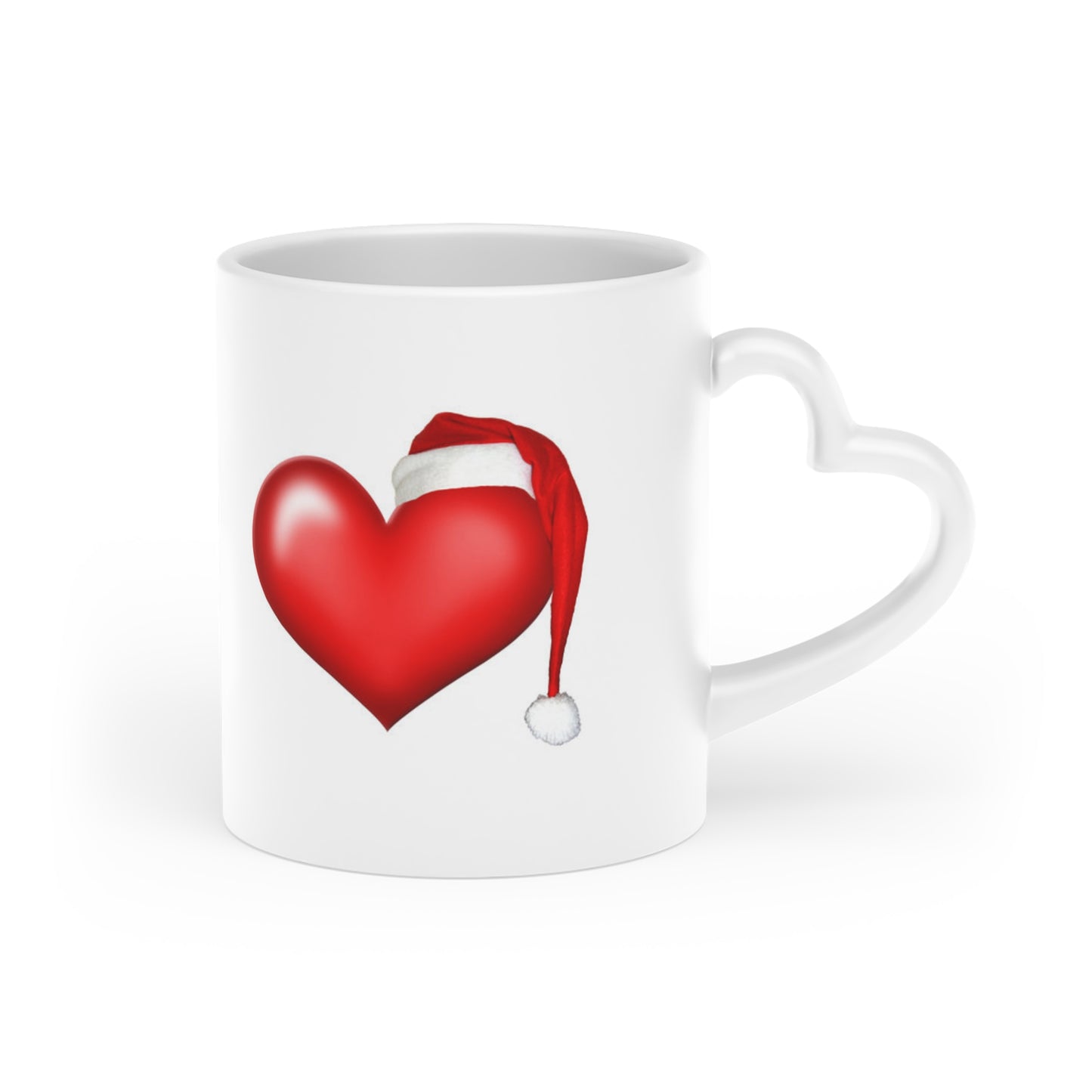Festive Heart-Shaped Mug for Christmas Cheer
