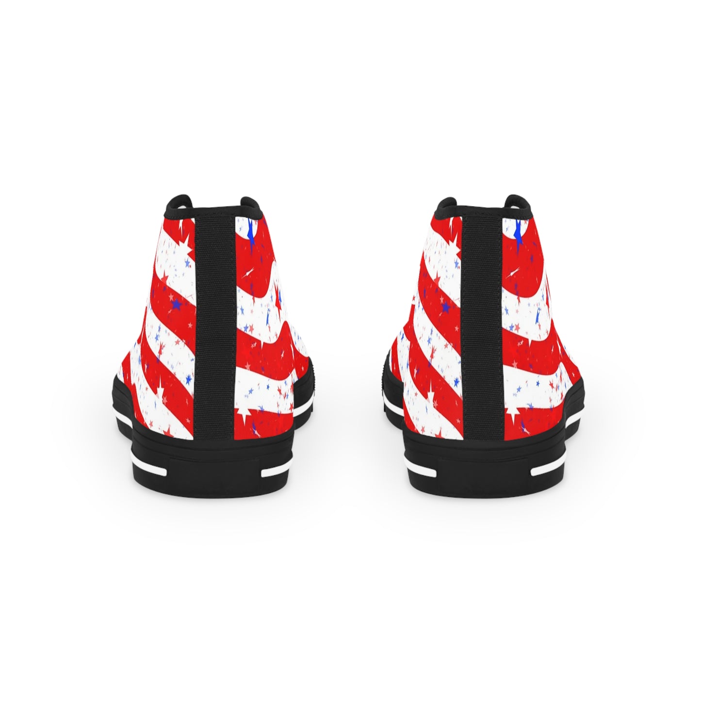 Patriotic High Top Sneakers | Stars & Stripes Comfort Footwear, Festival Shoes, Independence Day Gear, Casual Style, Gift for Him