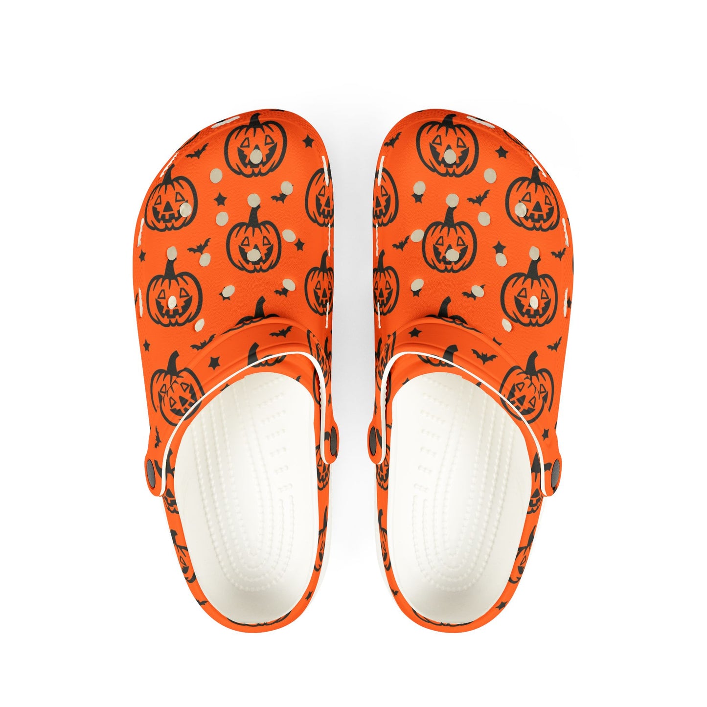 Pumpkin Pattern EVA Foam Clogs | Fun Halloween Footwear, Comfortable House Shoes, Festive Garden Shoes, Unique Gifting Idea