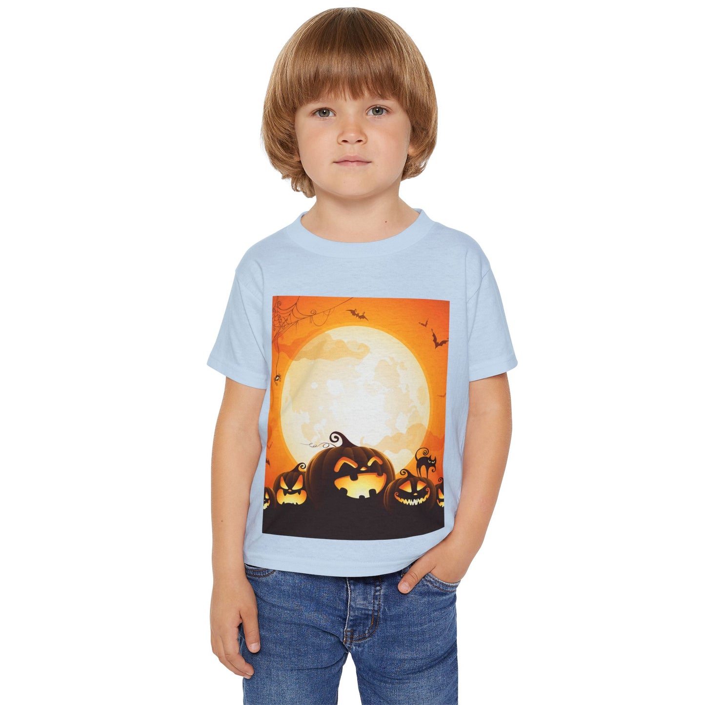 Halloween Pumpkin Toddler T-shirt | Cute Trick or Treat Shirt | Kids Halloween Costume Top | Fall Outfit | Spooky Celebration Tee