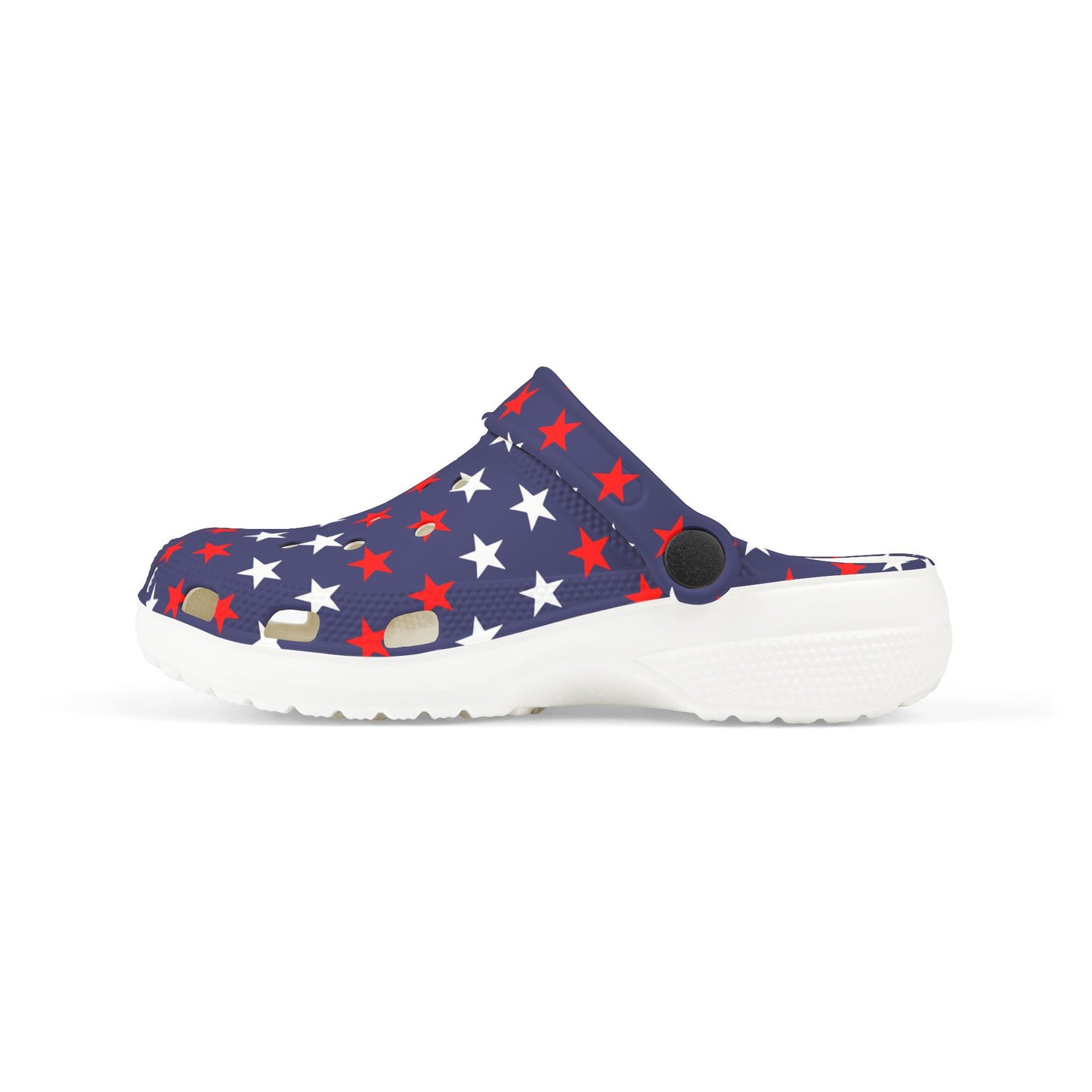 Patriotic Kid's EVA Foam Clogs, Colorful Starry Clogs for Play, Summer Sandals, Holiday Footwear, Kid's Garden Shoes