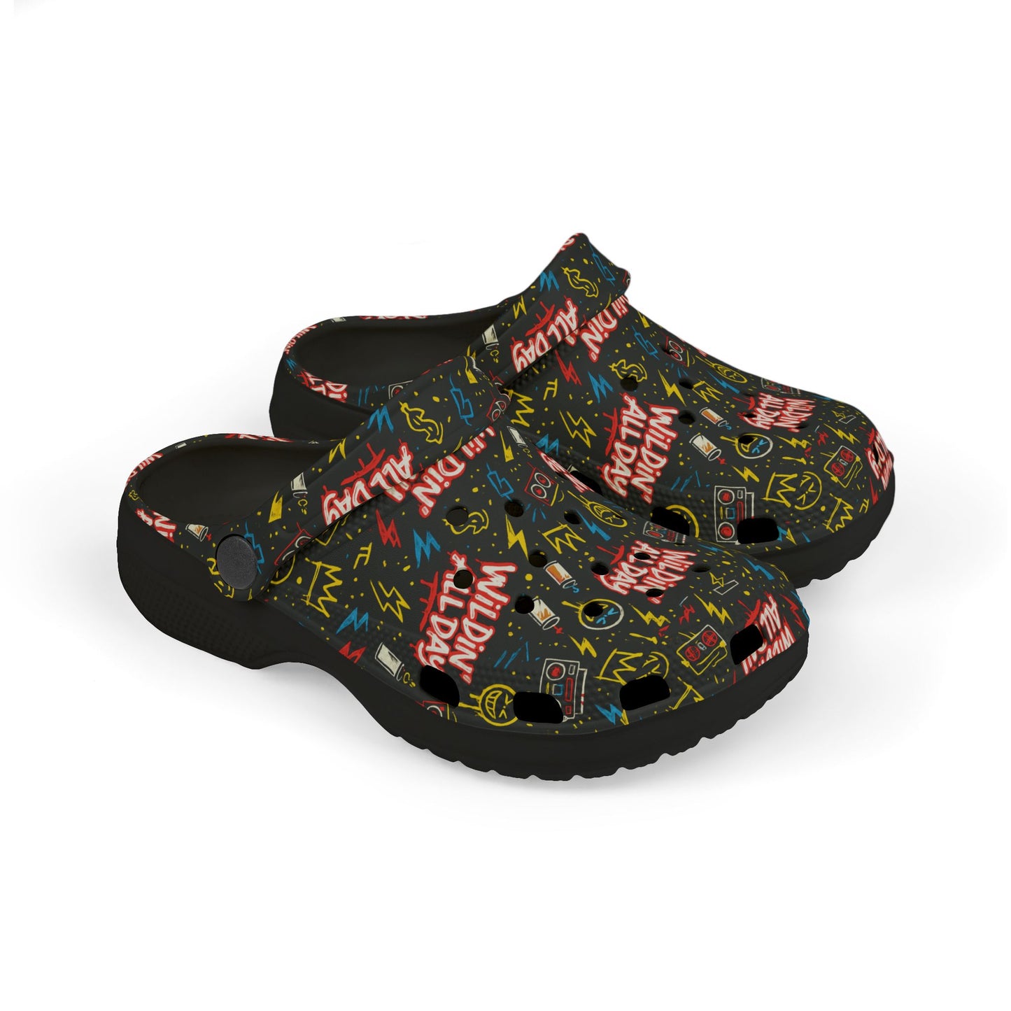 Wildin' All Day Kid's EVA Foam Clogs, Fun Casual Footwear for Kids, Comfortable Summer Shoes, Perfect for Playdates, Outdoor Adventures