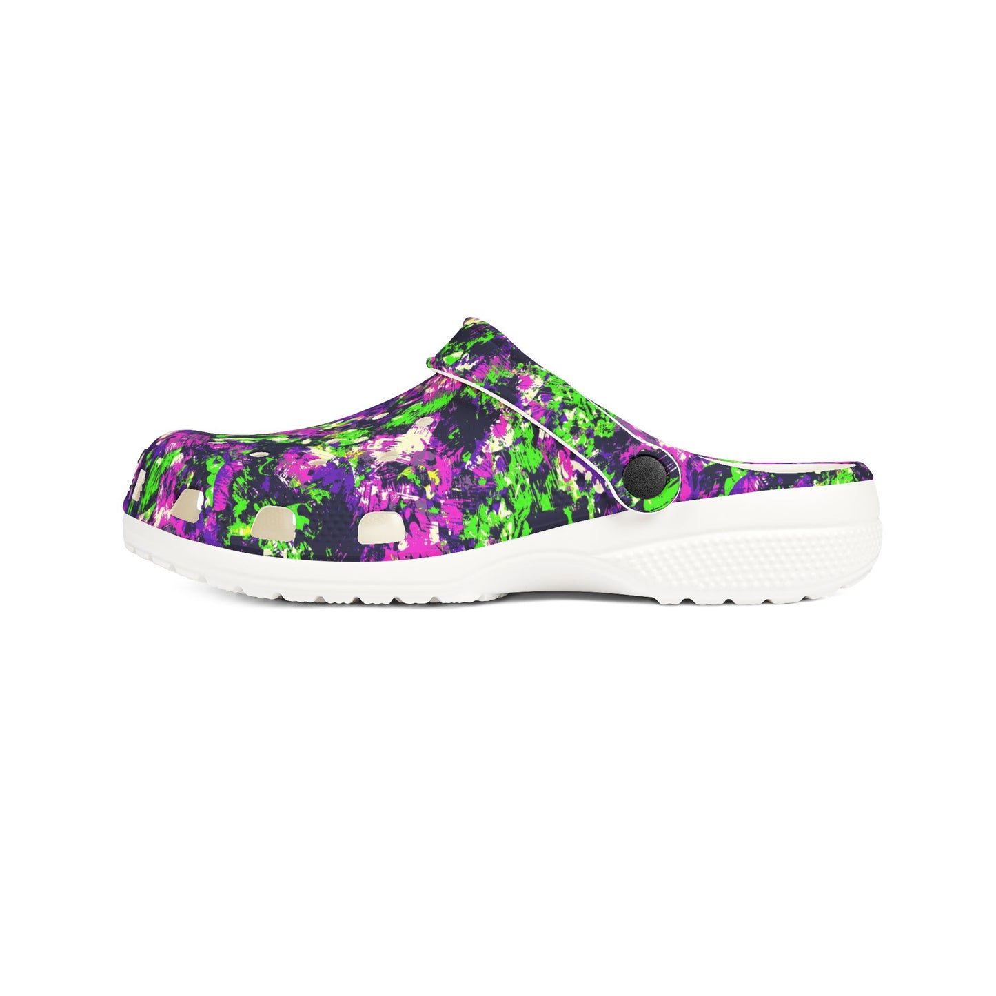 Vibrant EVA Foam Crocs, Colorful Garden Clogs, Stylish Slip-On Footwear, Fun Summer Shoes, Artistic Indoor/Outdoor Sandals