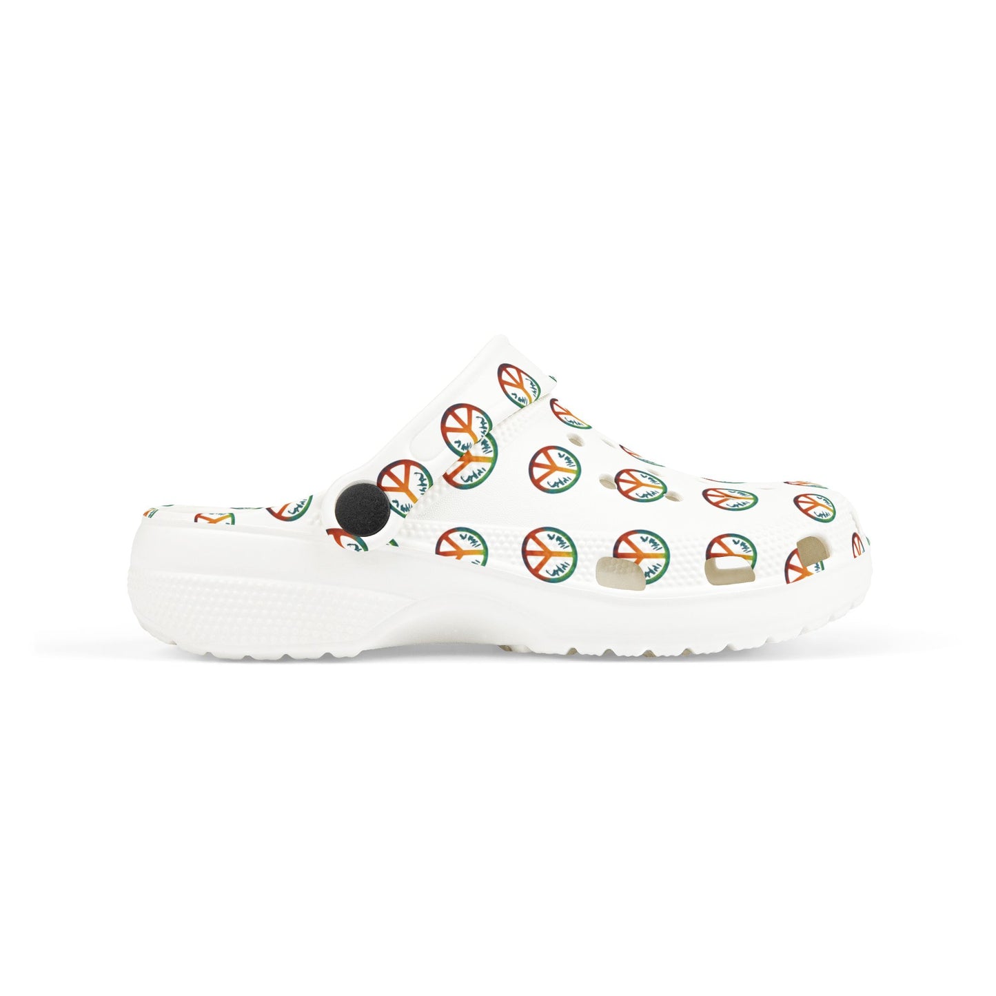 Kid's Peace Print EVA Foam Clogs, Fun Summer Footwear, Kids' Garden Shoes, Playtime Slip-Ons, Ideal for Beach and Pool