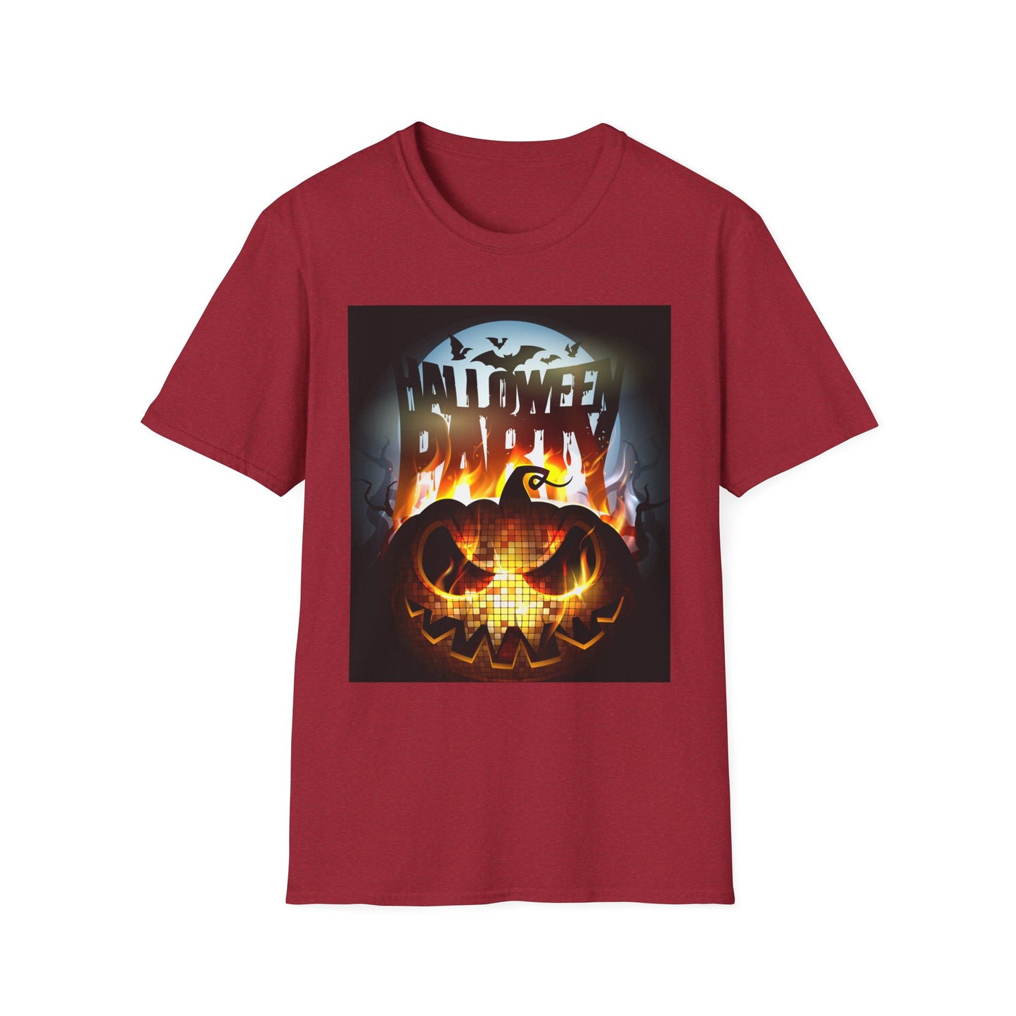 Halloween Party Unisex Softstyle T-Shirt, Spooky Shirt, Pumpkin Tee, Cozy Halloween Apparel, October Fashion, Fall Celebration Wear
