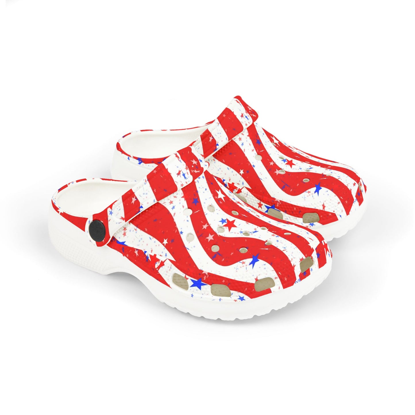 Patriotic Kid's EVA Foam Clogs - Fun, Festive Summer Footwear for Kids, Perfect for Independence Day, Family Gatherings, and Playtime