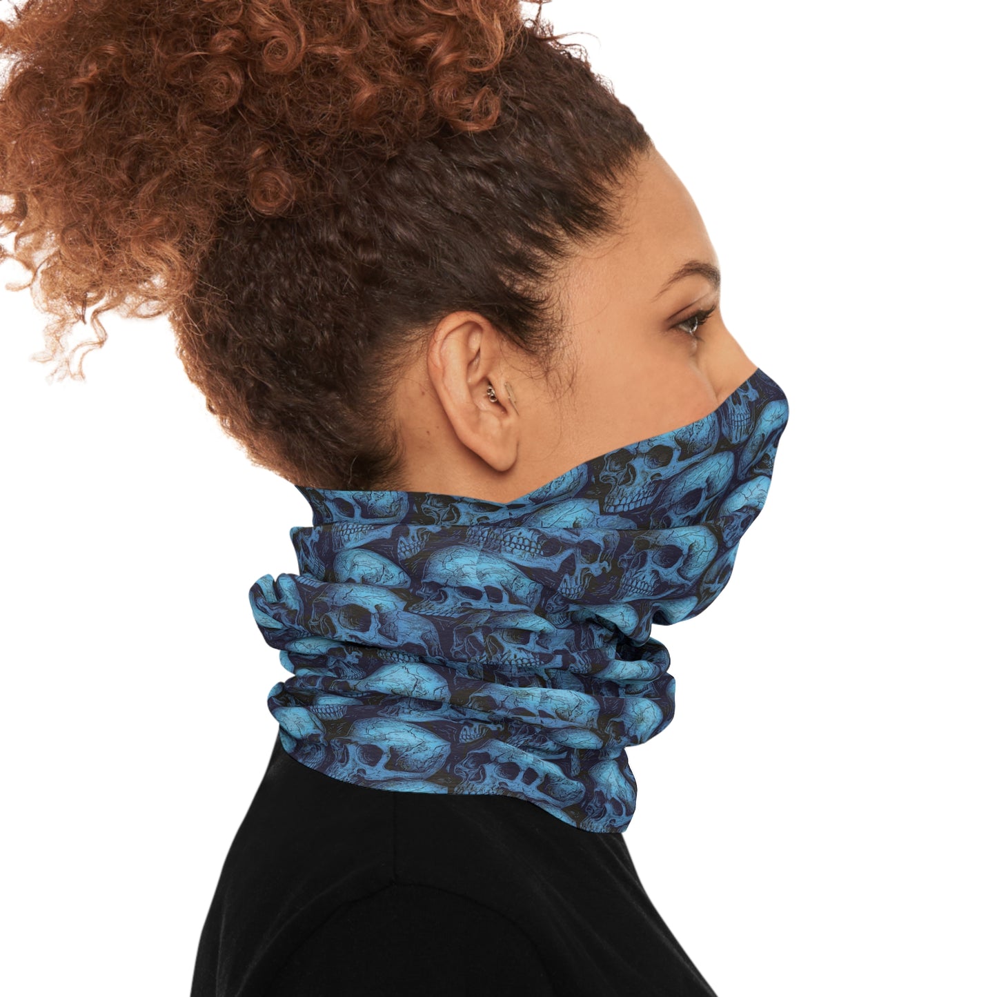 Gothic Tube Scarf with Skull Design, Unique Neck Warmer, Fashion Accessory for Outdoor Adventures, Halloween Gift, Festival Wear
