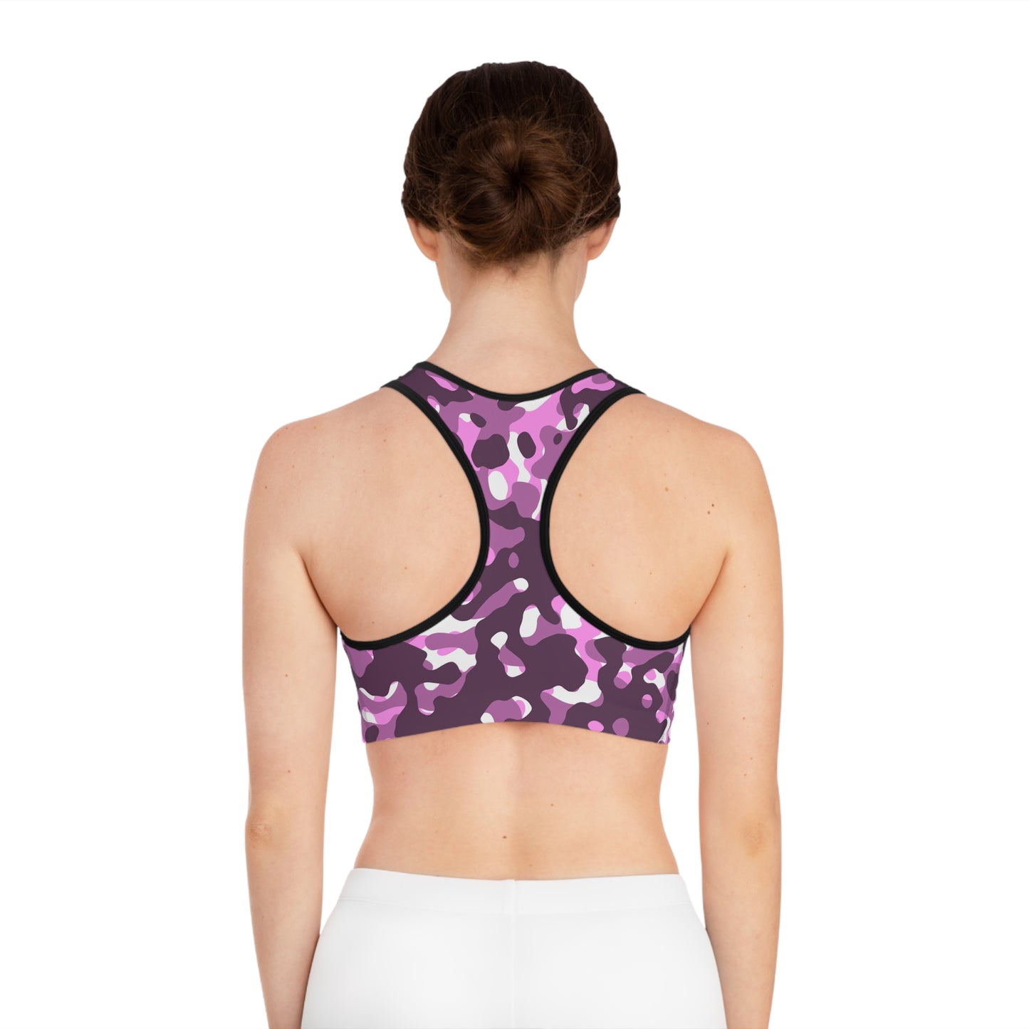 Stylish Sports Bra, Activewear, Workout Apparel, Gym Top, Fitness Gear, Camo Print