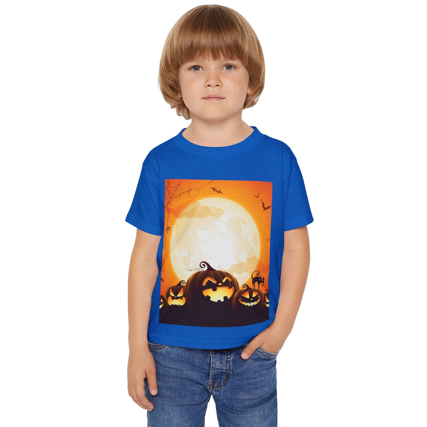 Halloween Pumpkin Toddler T-shirt | Cute Trick or Treat Shirt | Kids Halloween Costume Top | Fall Outfit | Spooky Celebration Tee