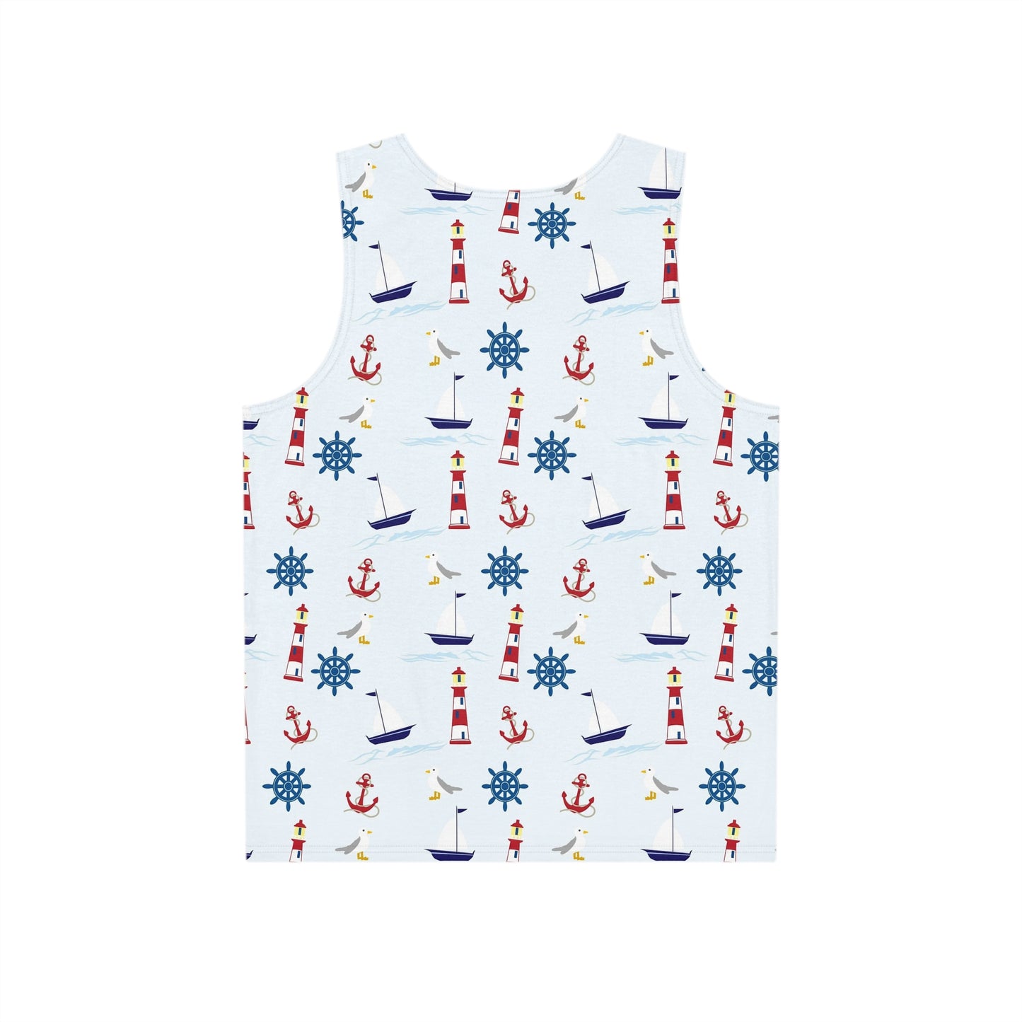 Nautical Men's Tank Top, Summer Style, Beachwear, Casual Outfit, Vacation Essential, Boat Lover Gift