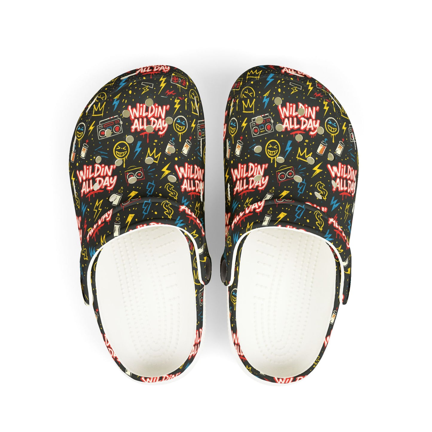 Wildin' All Day Kid's EVA Foam Clogs, Fun Casual Footwear for Kids, Comfortable Summer Shoes, Perfect for Playdates, Outdoor Adventures