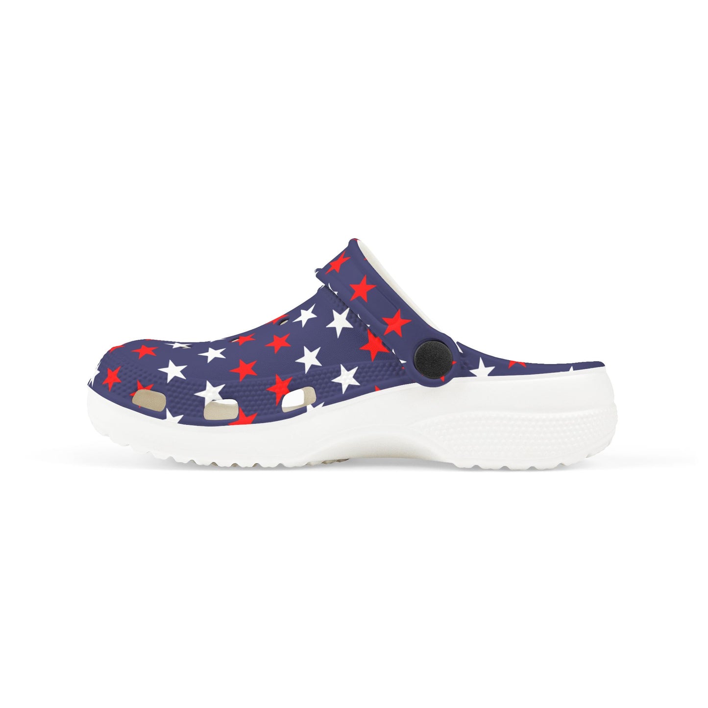 Patriotic Kid's EVA Foam Clogs, Colorful Starry Clogs for Play, Summer Sandals, Holiday Footwear, Kid's Garden Shoes