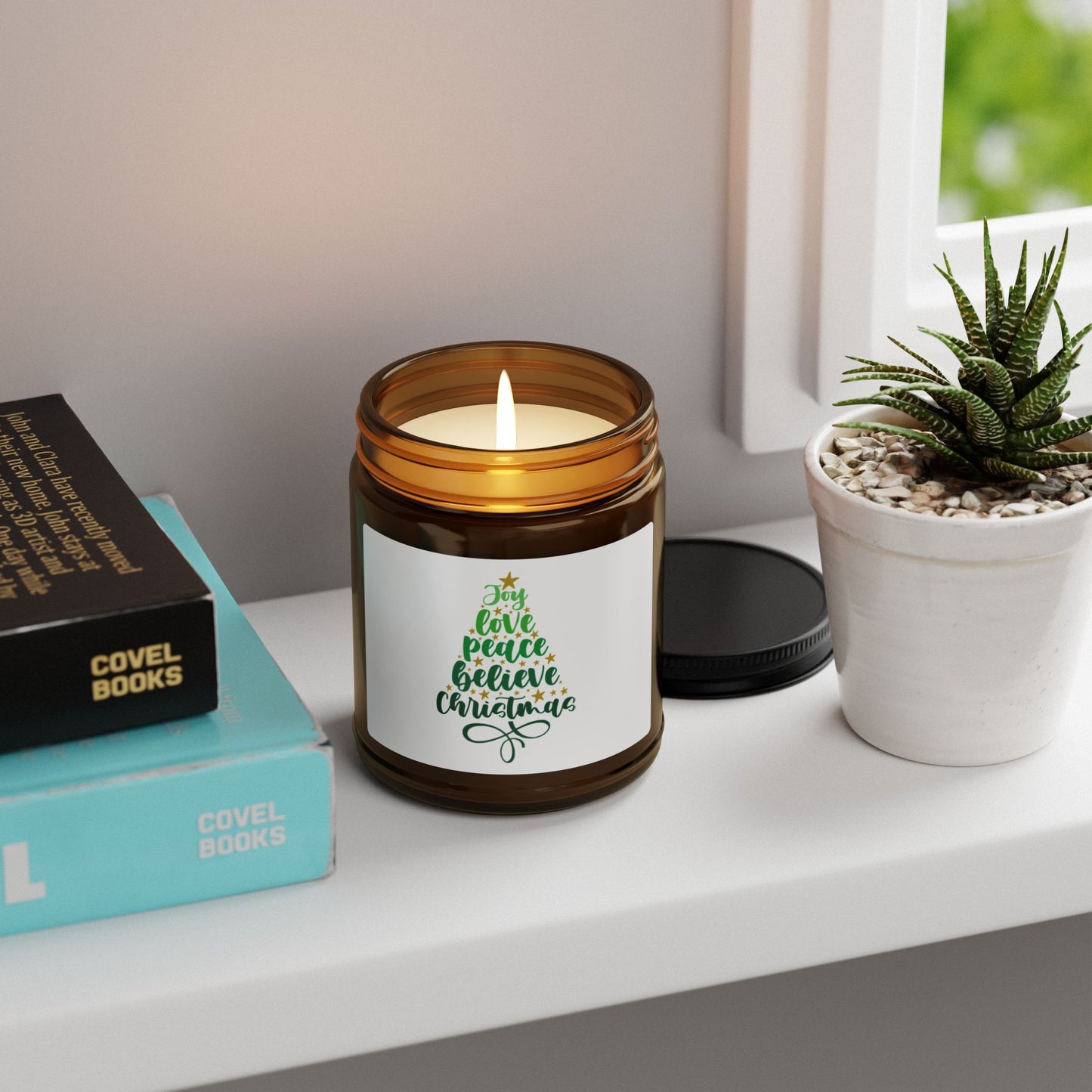Festive Scented Soy Candle - "Believe in Christmas"