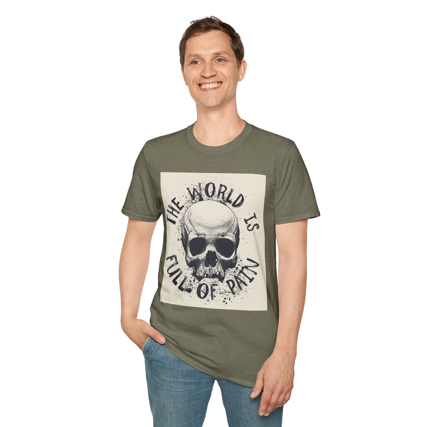 Skull Graphic Unisex T-Shirt - Edgy Casual Wear for Comfort & Style, Grunge Fashion, Gift for Him/Her, Halloween Outfit, Alternative Apparel