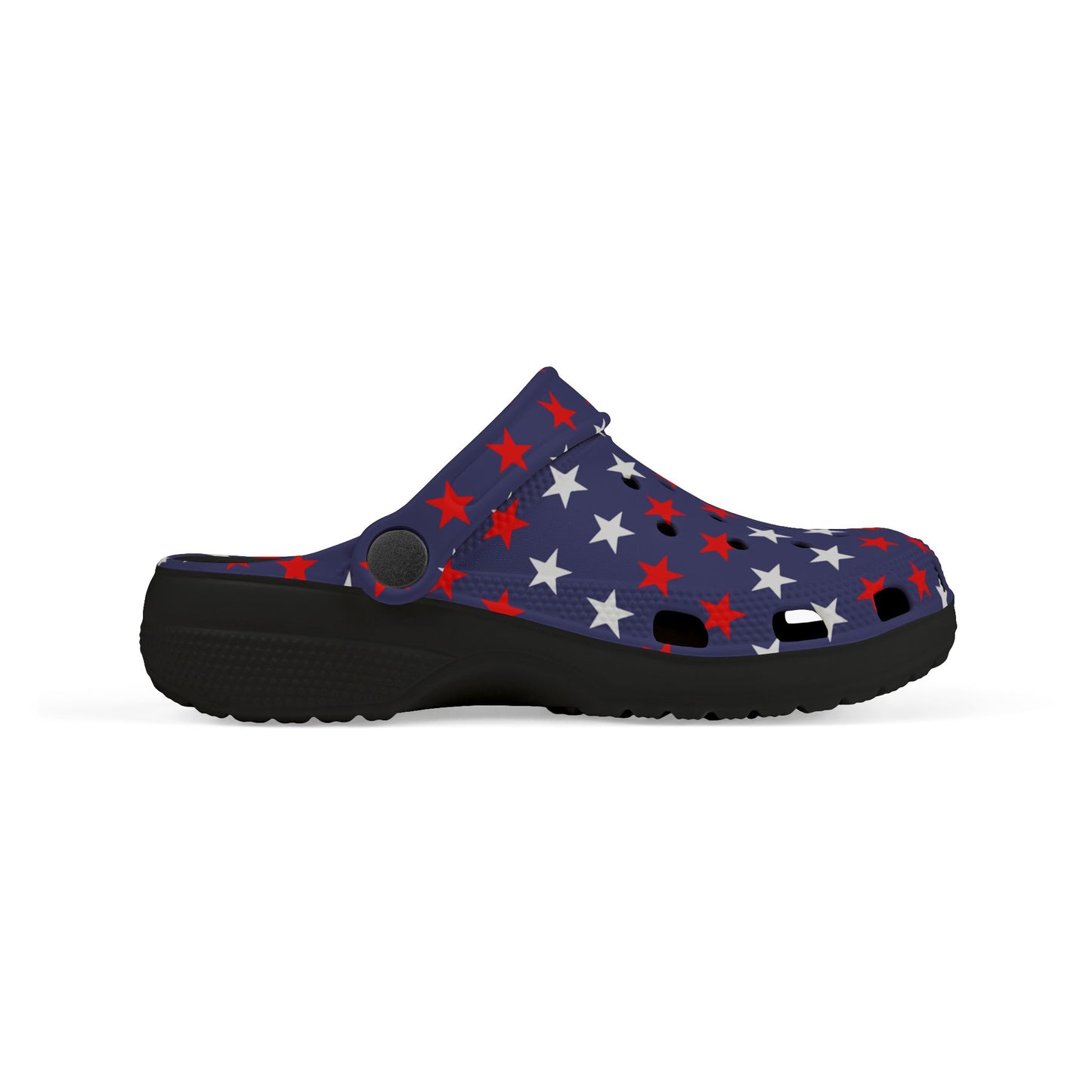Patriotic Kid's EVA Foam Clogs, Colorful Starry Clogs for Play, Summer Sandals, Holiday Footwear, Kid's Garden Shoes