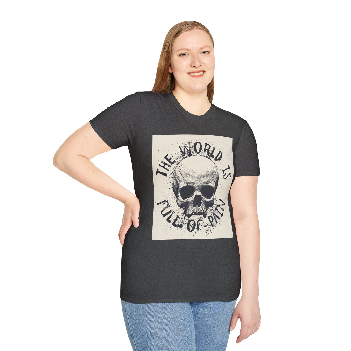 Skull Graphic Unisex T-Shirt - Edgy Casual Wear for Comfort & Style, Grunge Fashion, Gift for Him/Her, Halloween Outfit, Alternative Apparel
