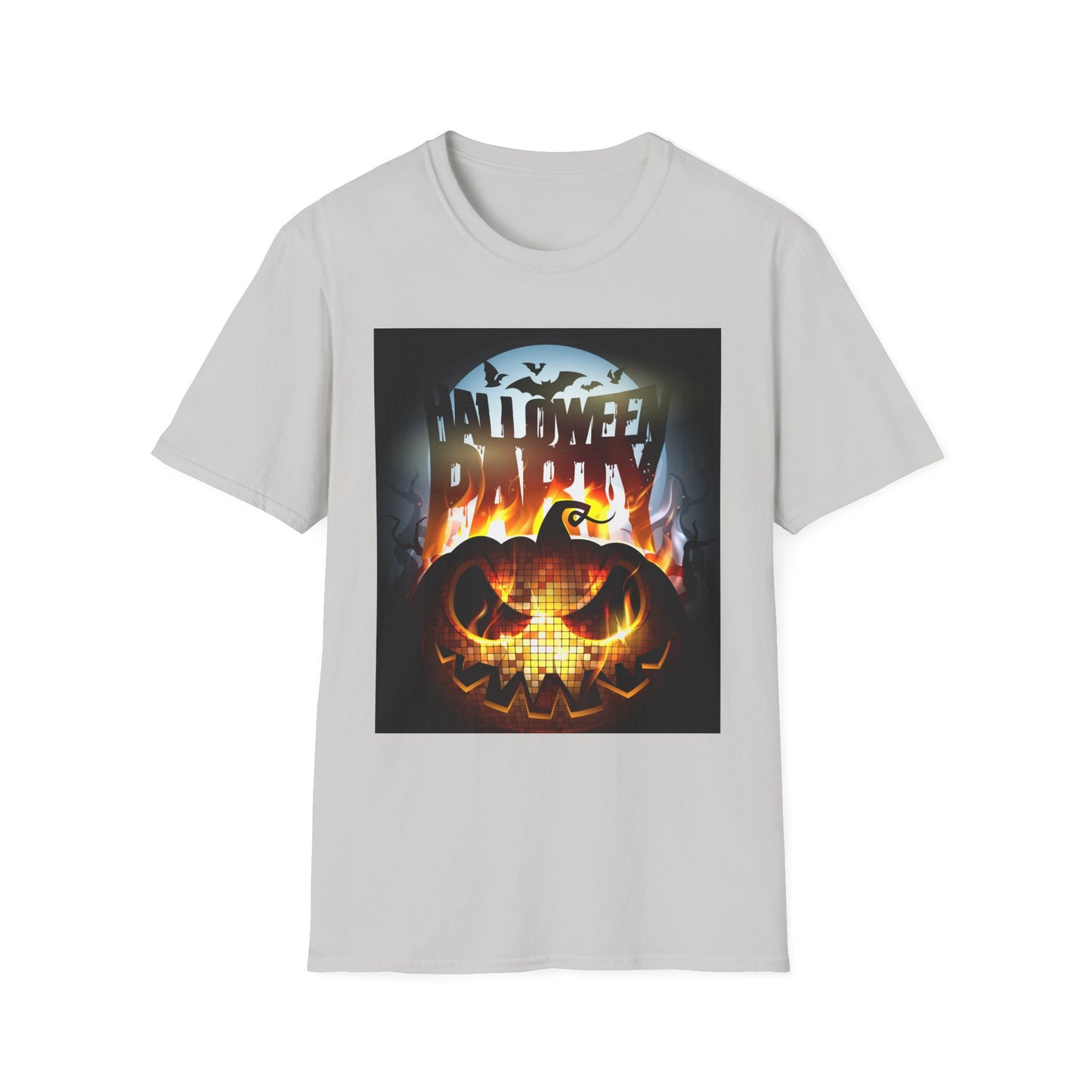 Halloween Party Unisex Softstyle T-Shirt, Spooky Shirt, Pumpkin Tee, Cozy Halloween Apparel, October Fashion, Fall Celebration Wear
