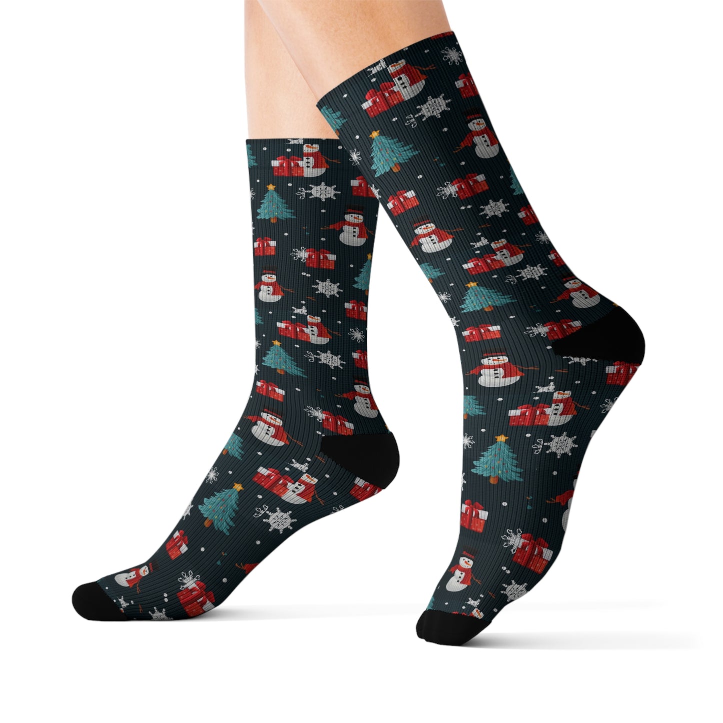 Festive Christmas Socks, Holiday Apparel, Winter Gifts, Cozy Sock Gift, Fun Stocking Stuffers, Snowman Design