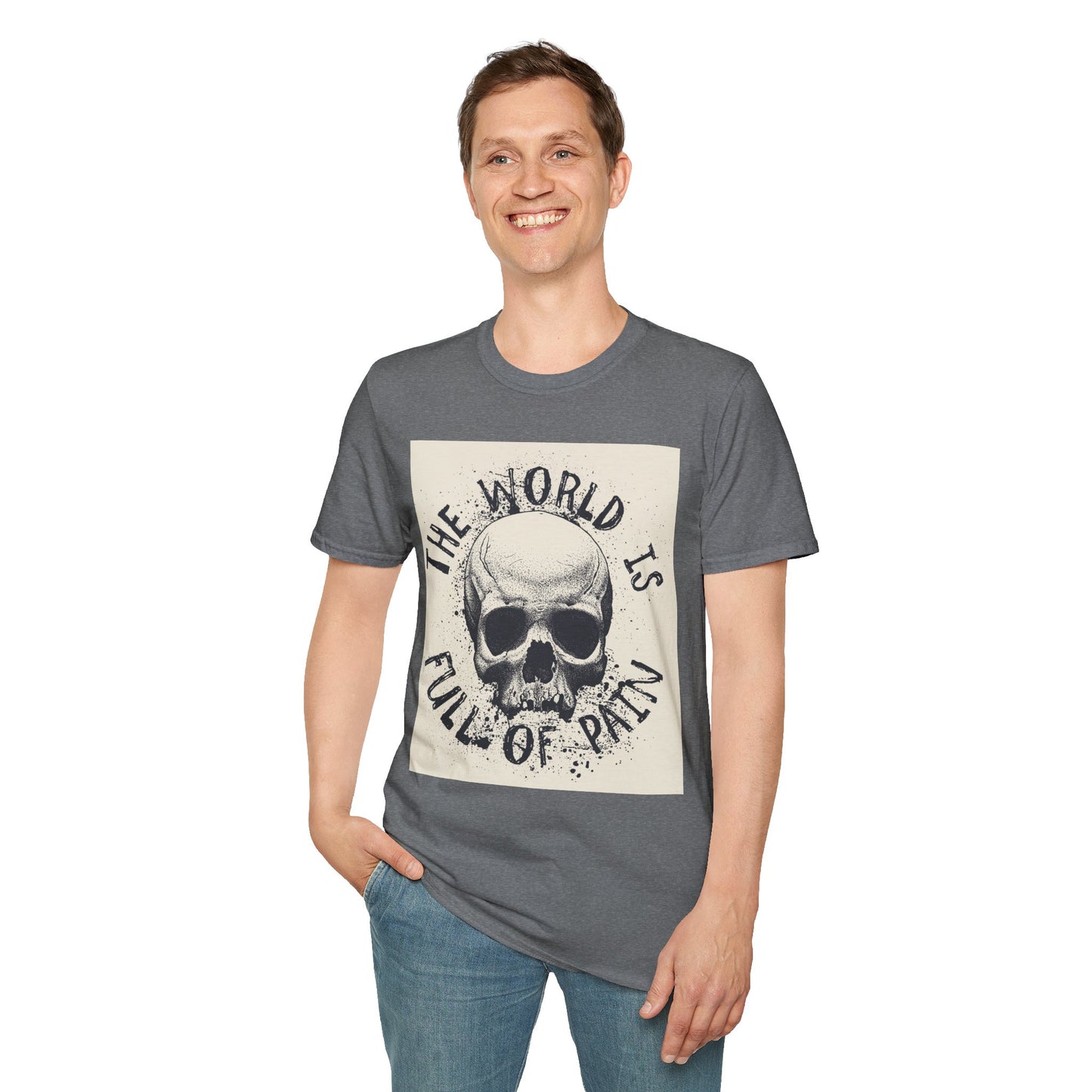 Skull Graphic Unisex T-Shirt - Edgy Casual Wear for Comfort & Style, Grunge Fashion, Gift for Him/Her, Halloween Outfit, Alternative Apparel