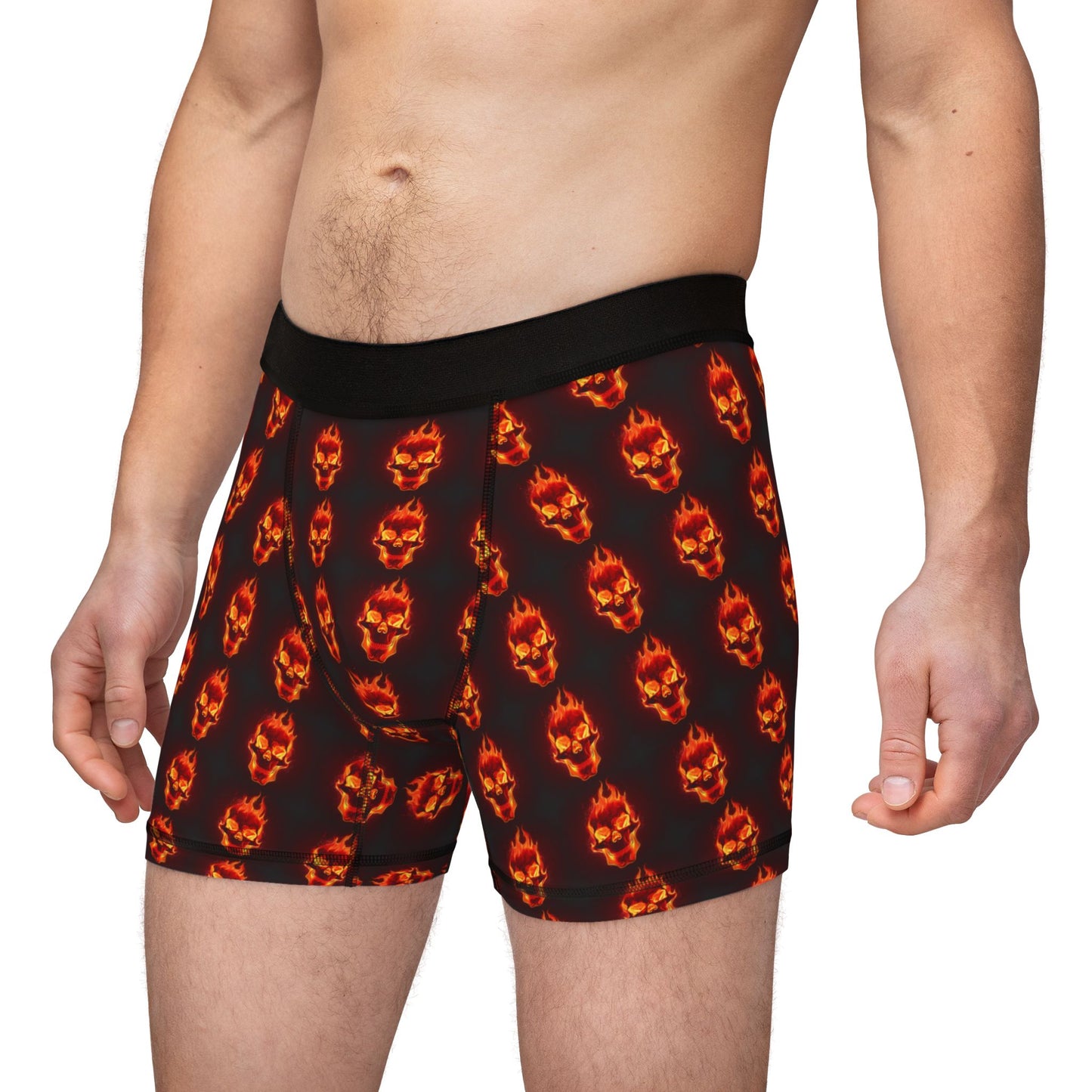 Men's Skull Print Boxers, Funky Men's Underwear, Gothic Loungewear, Halloween Gift, Unique Boxer Shorts