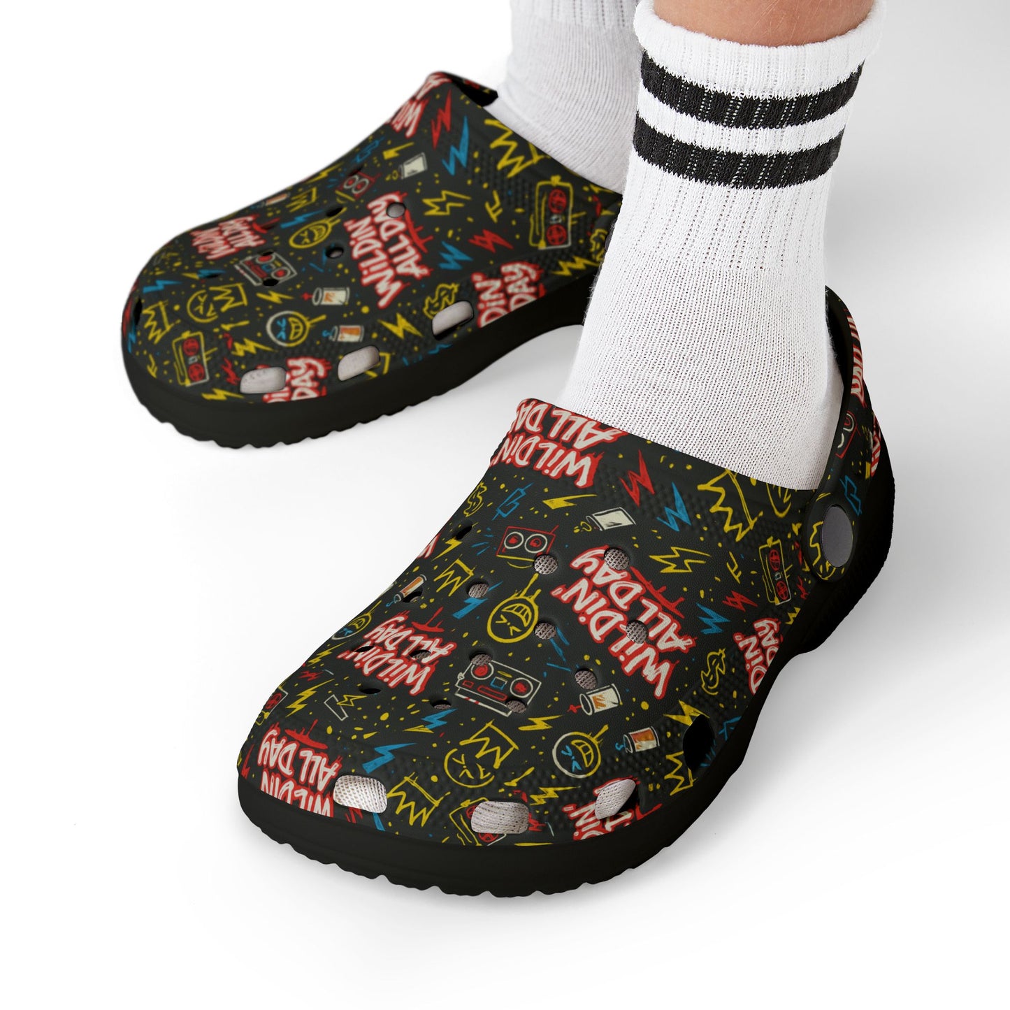 Wildin' All Day Kid's EVA Foam Clogs, Fun Casual Footwear for Kids, Comfortable Summer Shoes, Perfect for Playdates, Outdoor Adventures