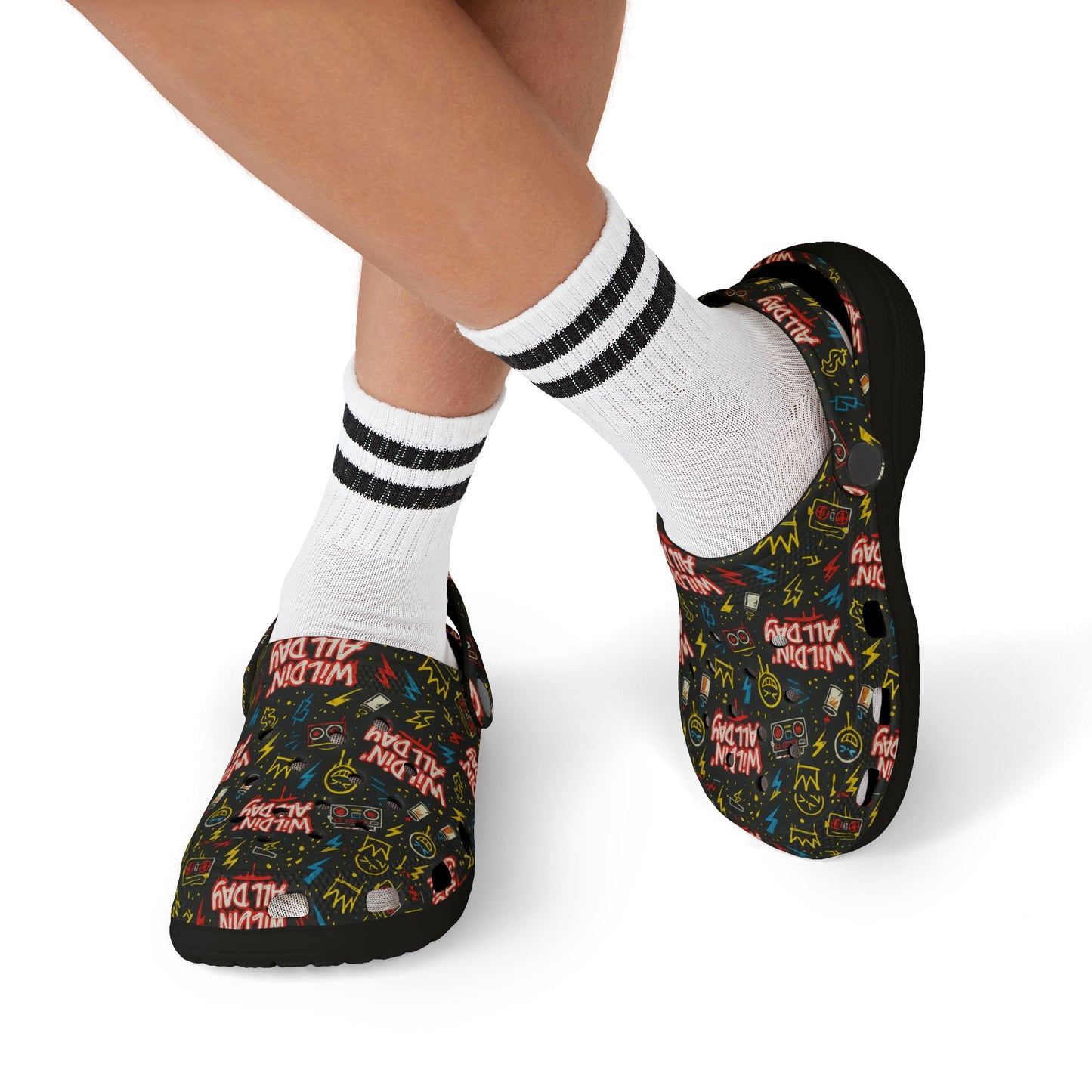 Wildin' All Day Kid's EVA Foam Clogs, Fun Casual Footwear for Kids, Comfortable Summer Shoes, Perfect for Playdates, Outdoor Adventures