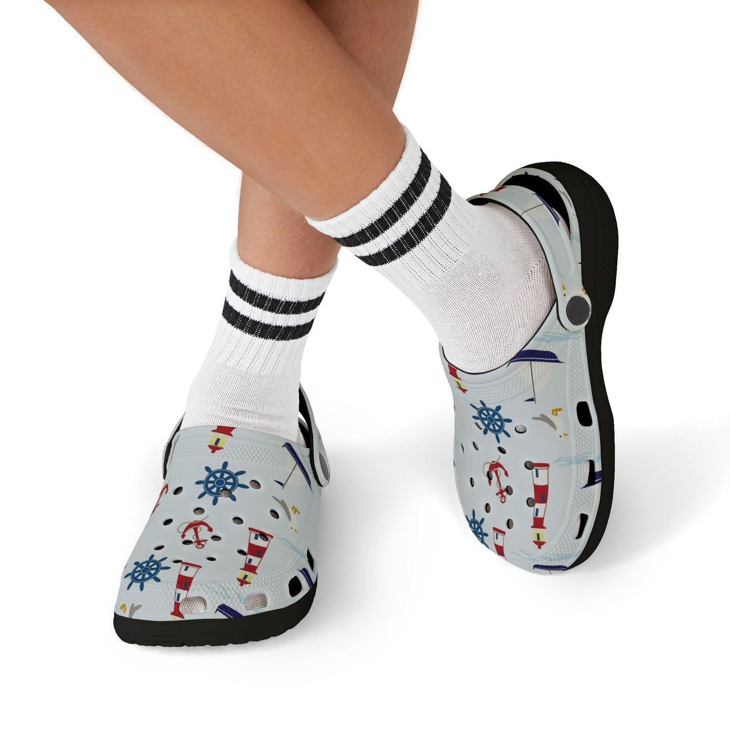 Nautical Kid's Clogs | Fun Foam Shoes for Playtime, Beach Days, Summer Adventures, Perfect Gift for Young Explorers