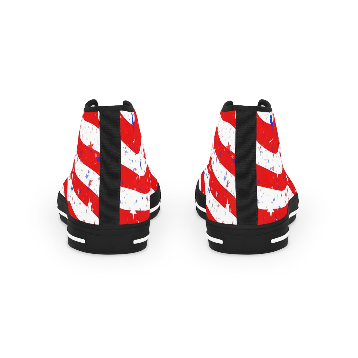 Patriotic High Top Sneakers | Independence Day Footwear, 4th of July Shoes, Red White Blue Sneakers, Summer Style, Casual Sneakers