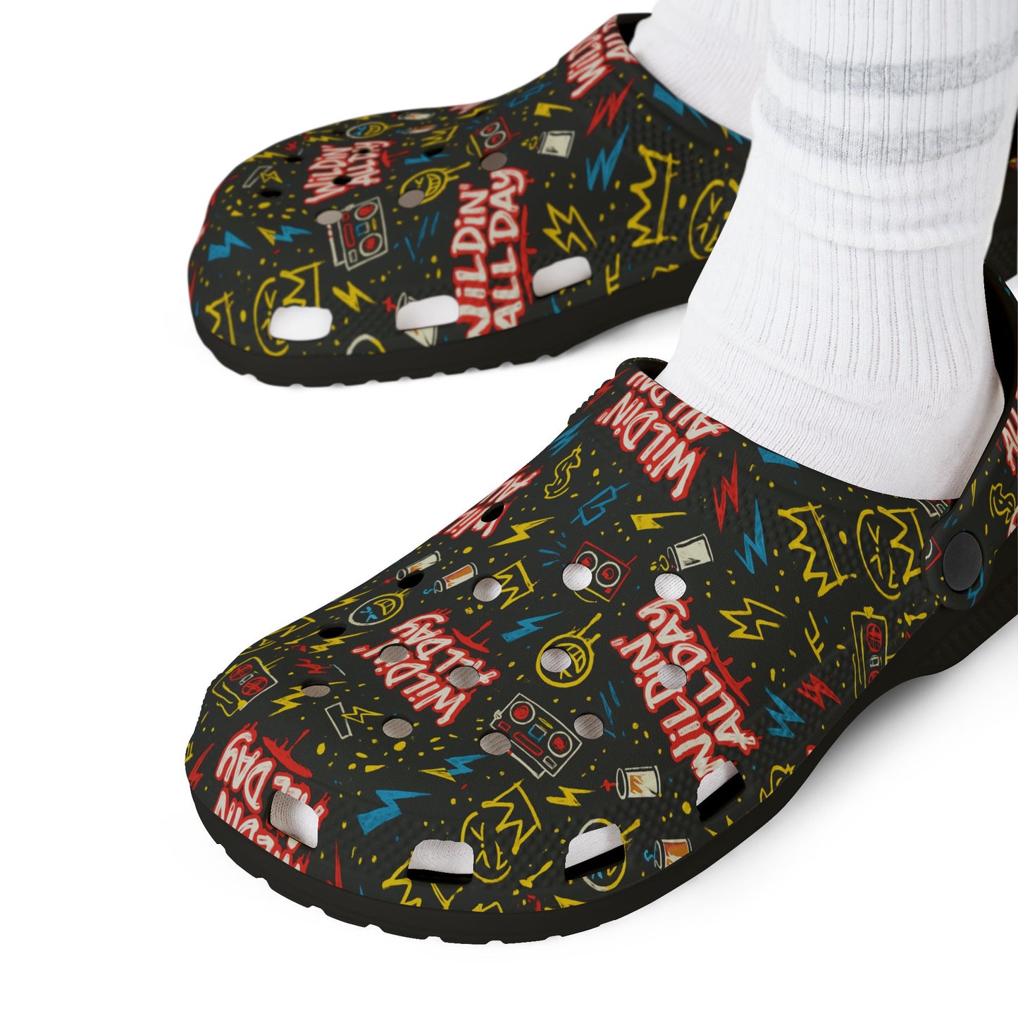 Colorful EVA Foam Shoes, Fun Slip-On Footwear, Perfect for Summer, Casual Wear, Festivals, Outdoor Adventures