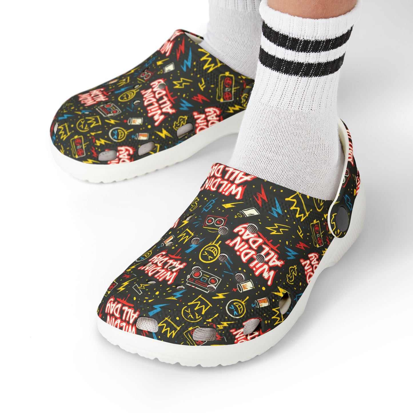 Wildin' All Day Kid's EVA Foam Clogs, Fun Casual Footwear for Kids, Comfortable Summer Shoes, Perfect for Playdates, Outdoor Adventures