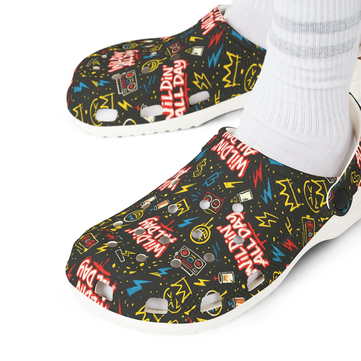 Colorful EVA Foam Shoes, Fun Slip-On Footwear, Perfect for Summer, Casual Wear, Festivals, Outdoor Adventures