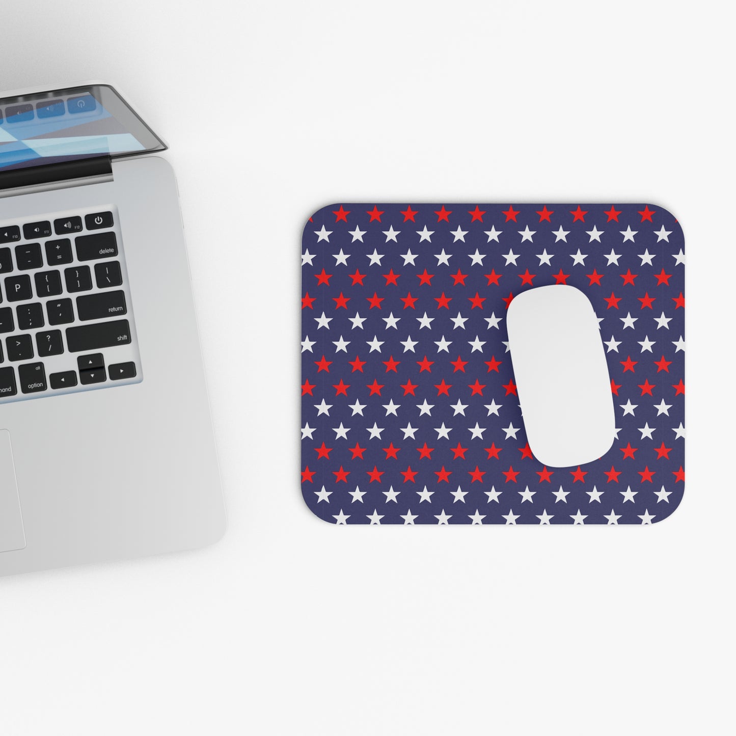 Patriotic Star Mouse Pad, Ideal for Home Office, Gifts for Veterans, 4th of July Decor, Starry Design, Independence Day Accessory