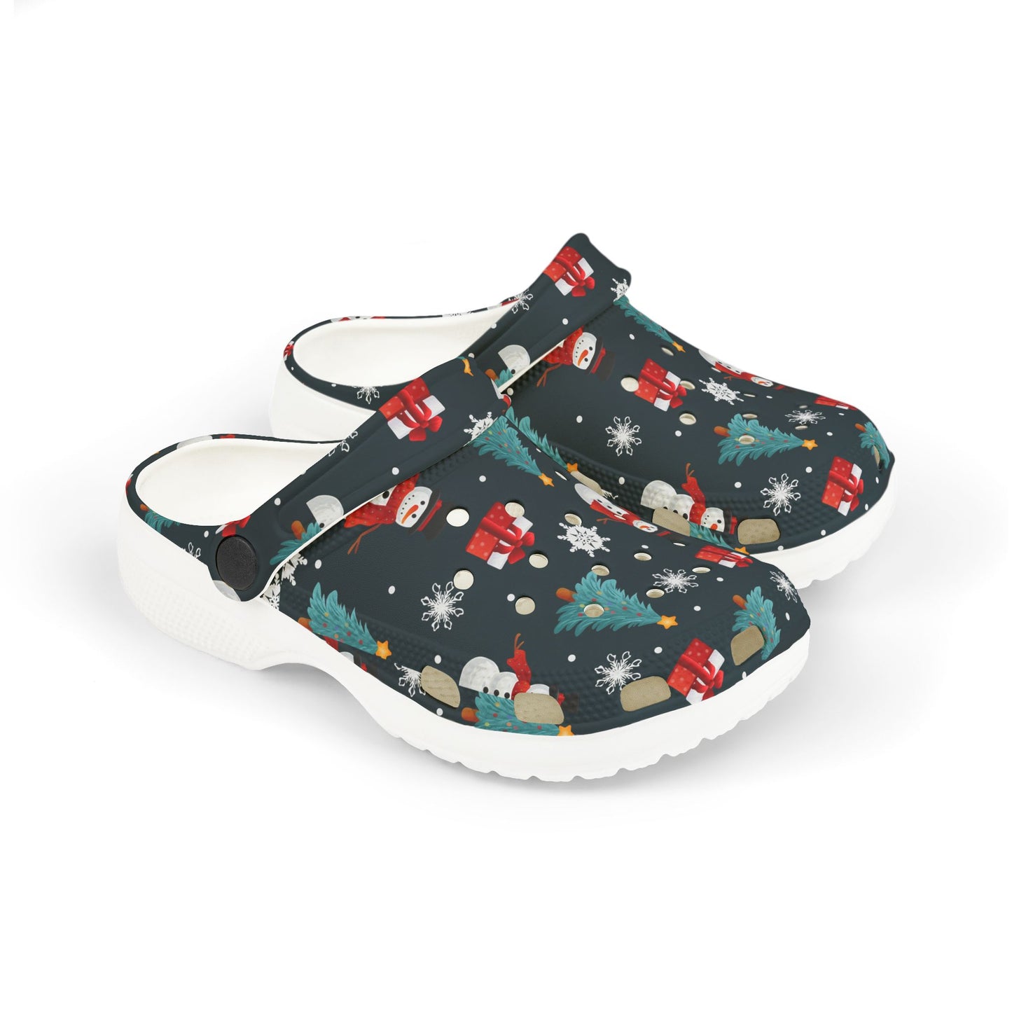 Festive Kid's Clogs with Christmas Design - Perfect for Holiday Cheer, Playtime, Parties, Home Use, Family Gatherings