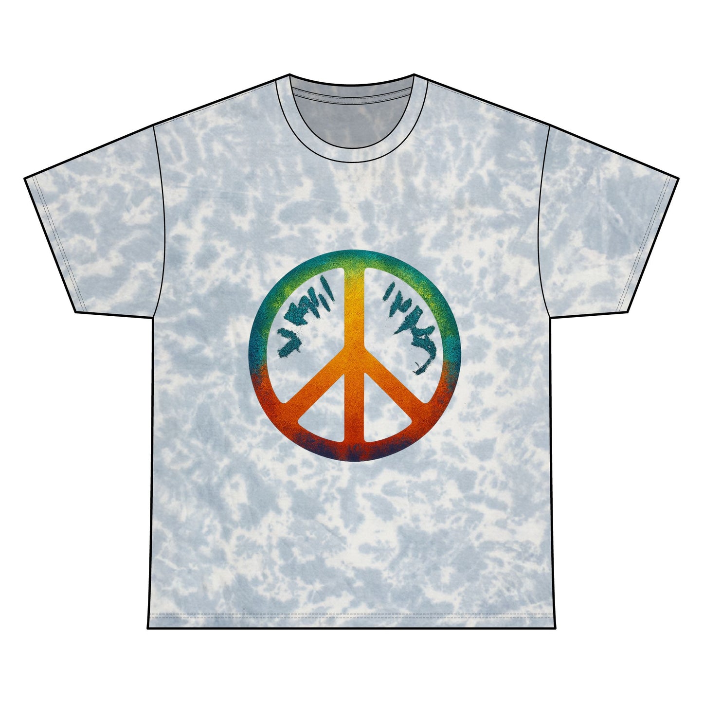 Peace Sign Tie Dye Tee, Unisex Tie Dye Cotton Shirt, Bohemian Style Tee, Festival Wear, Vintage Vibe T-Shirt