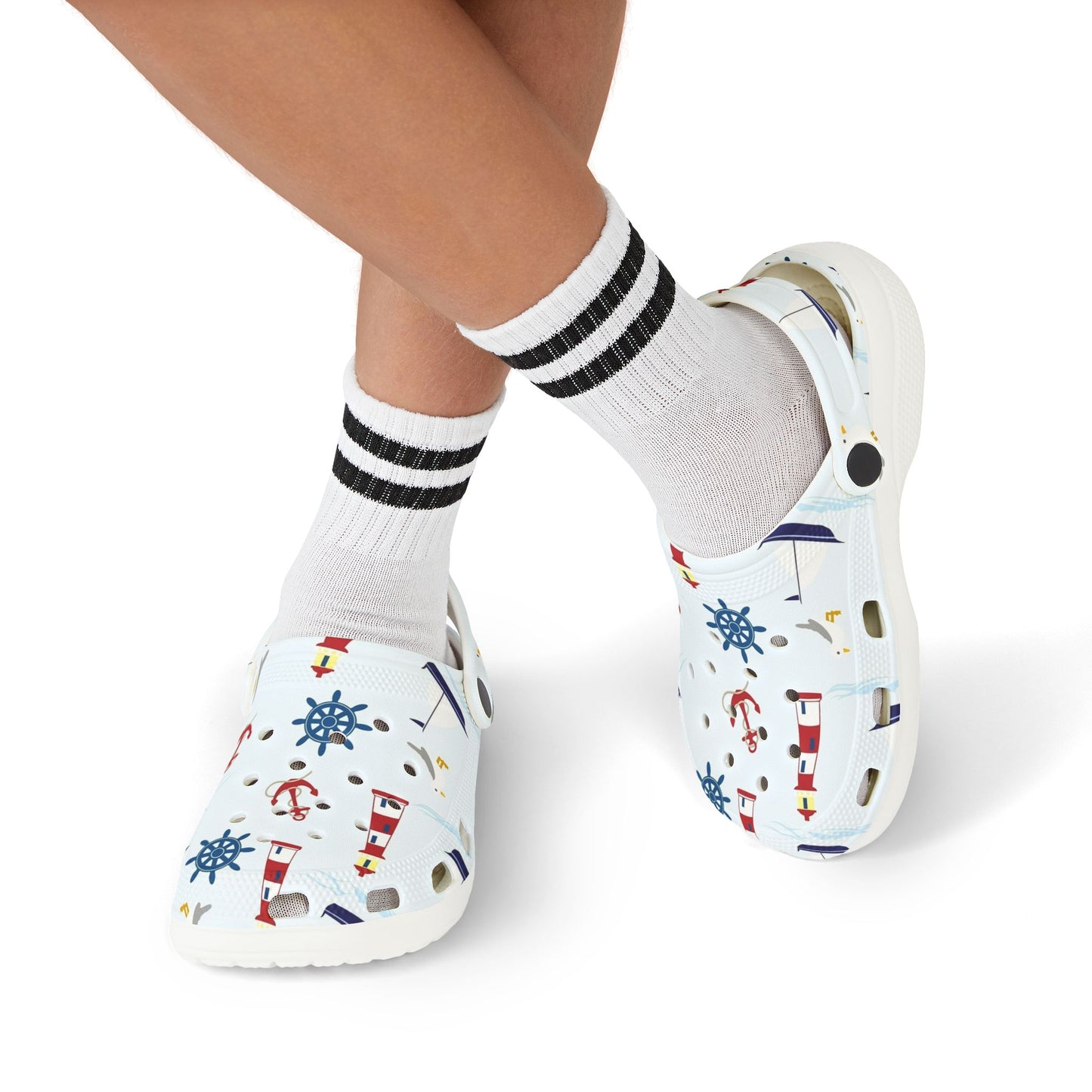 Nautical Kid's Clogs | Fun Foam Shoes for Playtime, Beach Days, Summer Adventures, Perfect Gift for Young Explorers