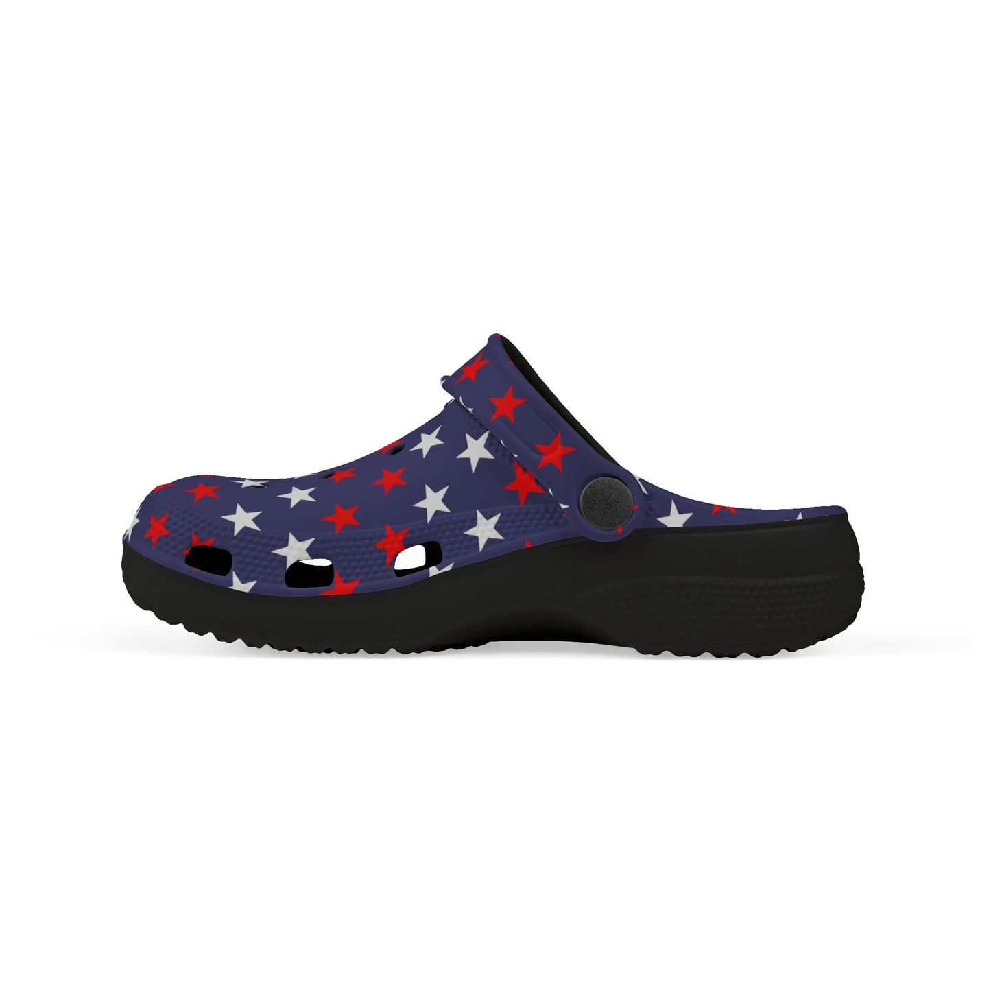 Patriotic Kid's EVA Foam Clogs, Colorful Starry Clogs for Play, Summer Sandals, Holiday Footwear, Kid's Garden Shoes