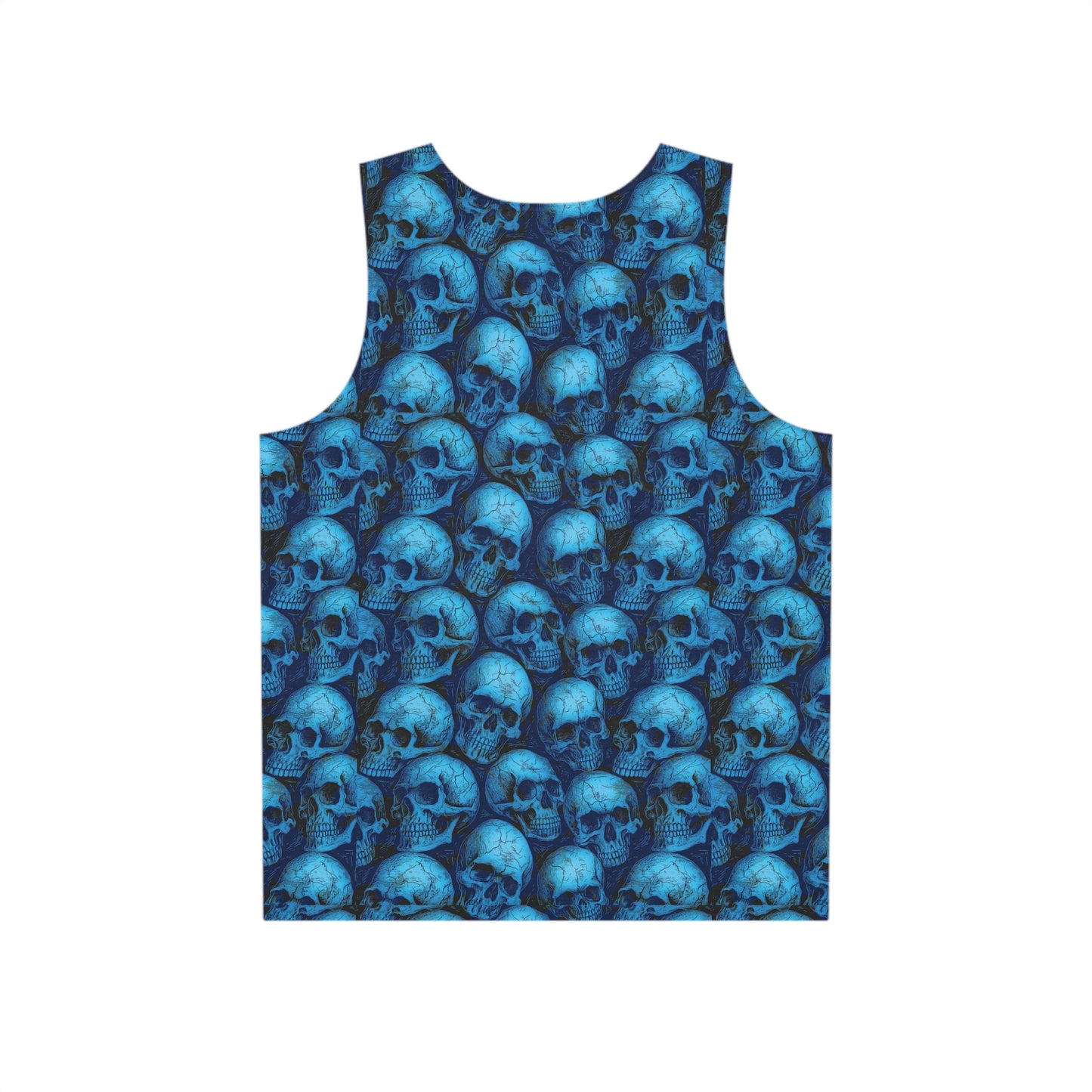 Edgy Skull Print Men's Tank Top, Cool Summer Wear, Festival Outfit, Beach Tank, Alternative Style Apparel