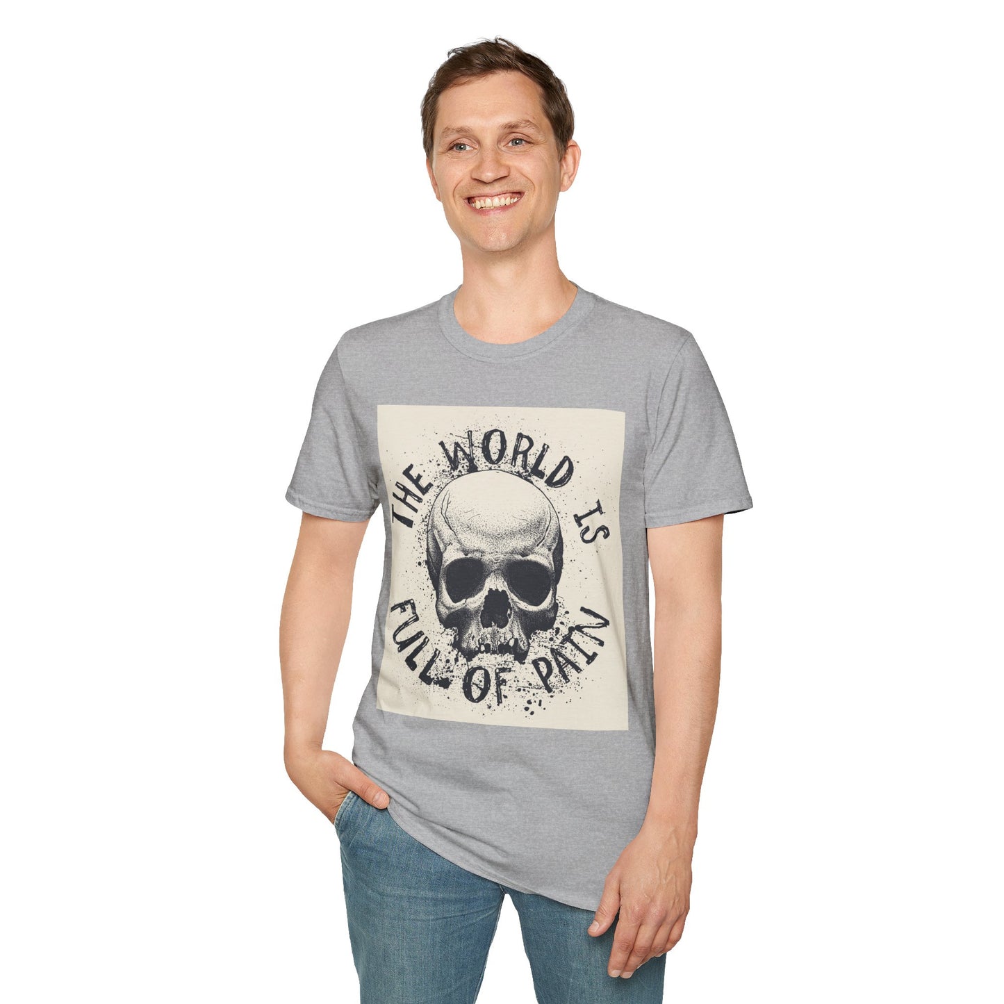 Skull Graphic Unisex T-Shirt - Edgy Casual Wear for Comfort & Style, Grunge Fashion, Gift for Him/Her, Halloween Outfit, Alternative Apparel