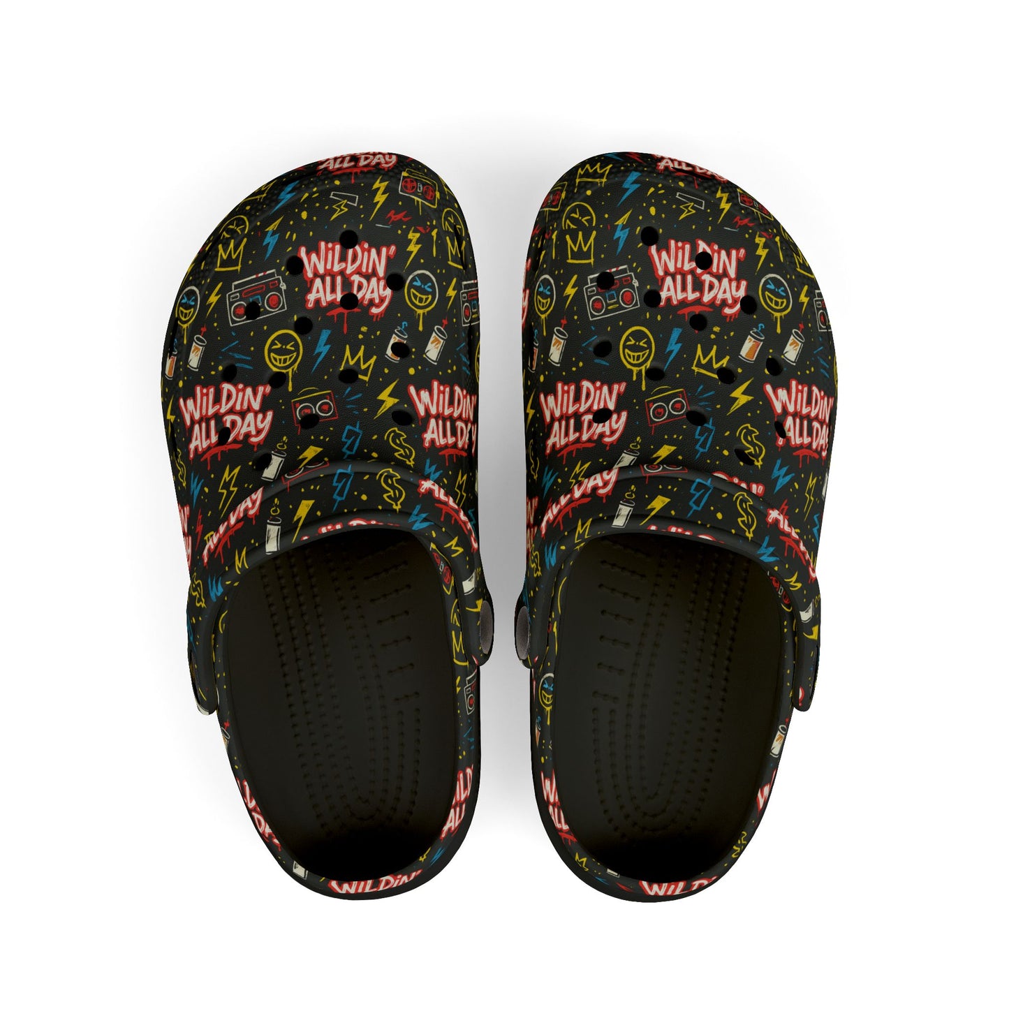 Wildin' All Day Kid's EVA Foam Clogs, Fun Casual Footwear for Kids, Comfortable Summer Shoes, Perfect for Playdates, Outdoor Adventures