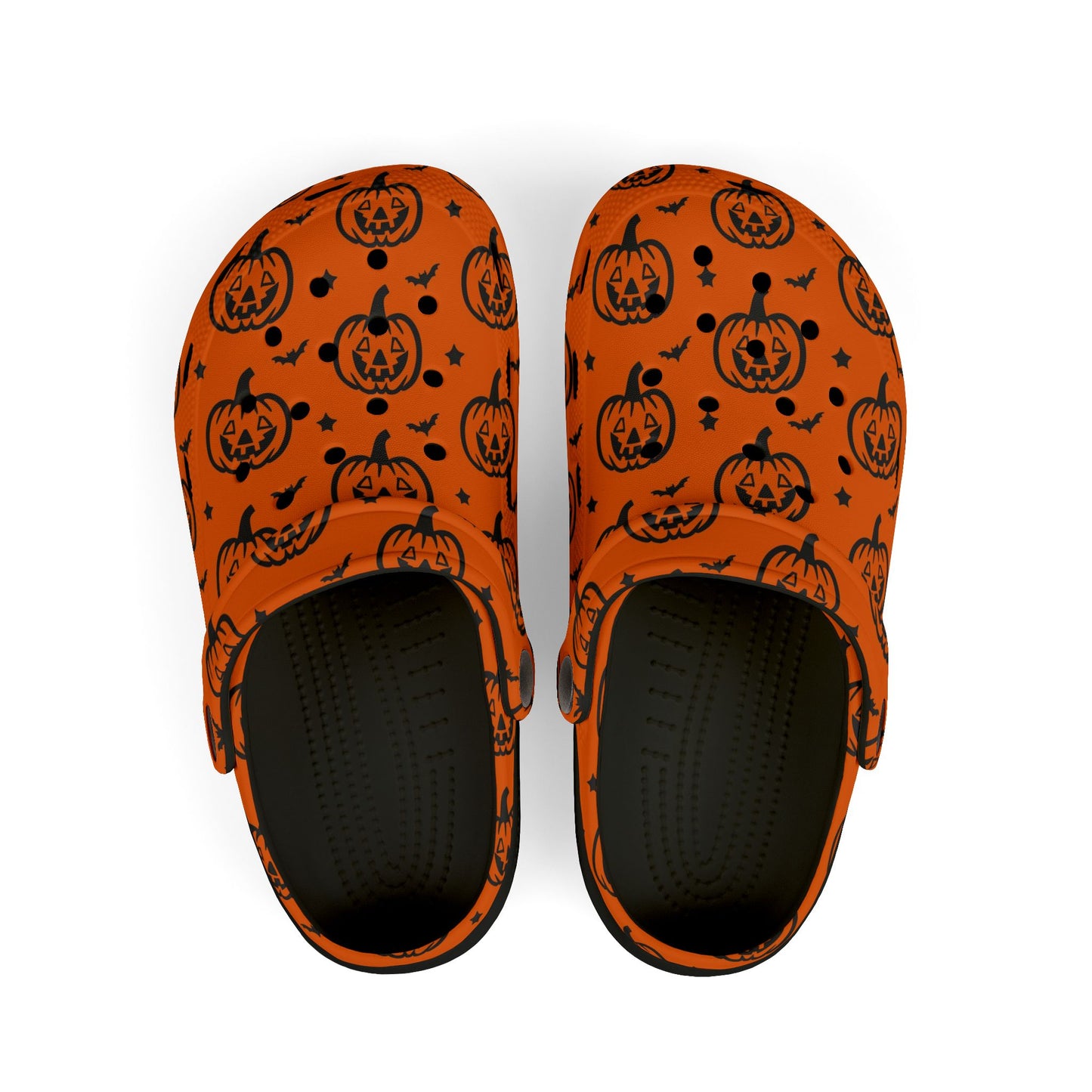 Halloween Pumpkin Kid's Clogs, Fun Foam Shoes, Playful Halloween Footwear, Toddler Halloween Accessories, Kids Holiday Shoes